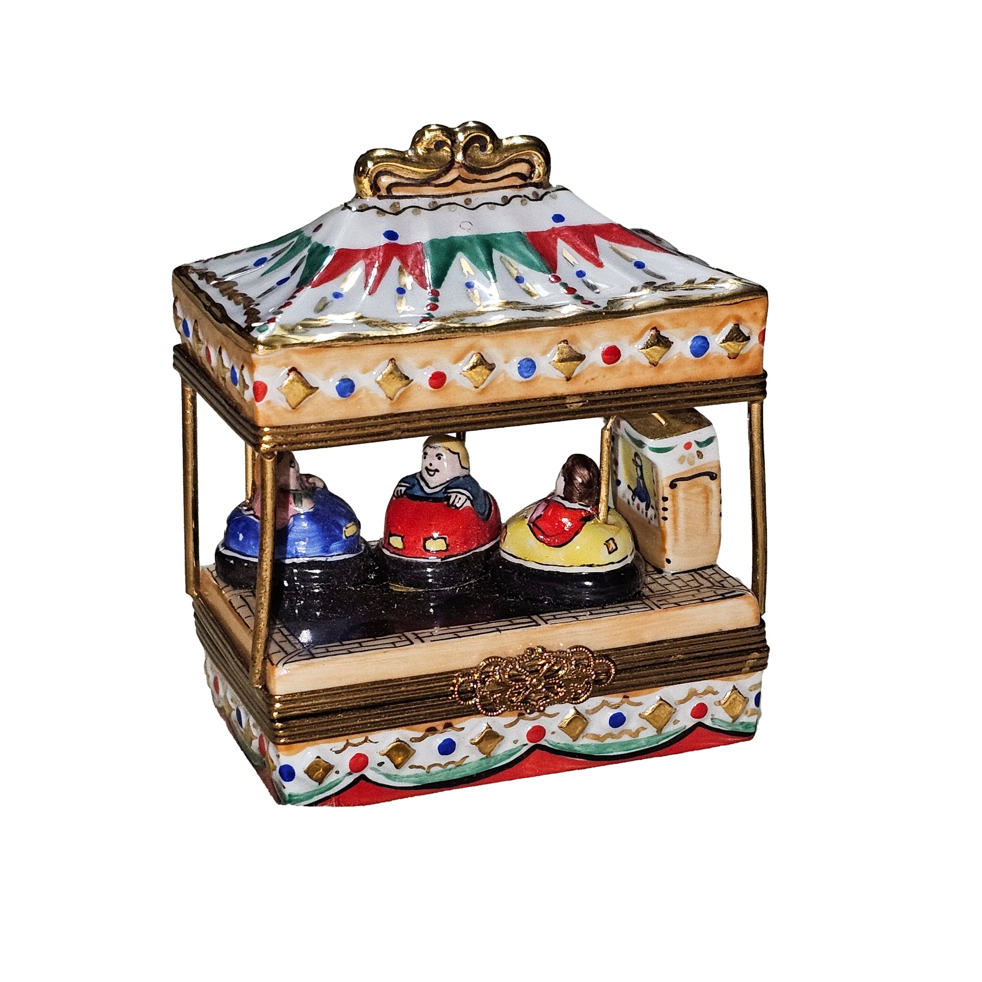 Carnival Ride Whimsical Limoges Box Porcelain Limoges Kids play games baby French Trinket Box