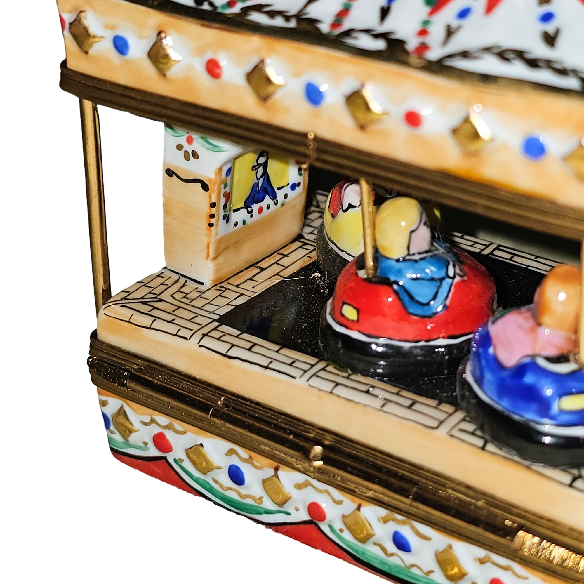 Carnival Ride Whimsical Limoges Box Porcelain Limoges Kids play games baby French Trinket Box