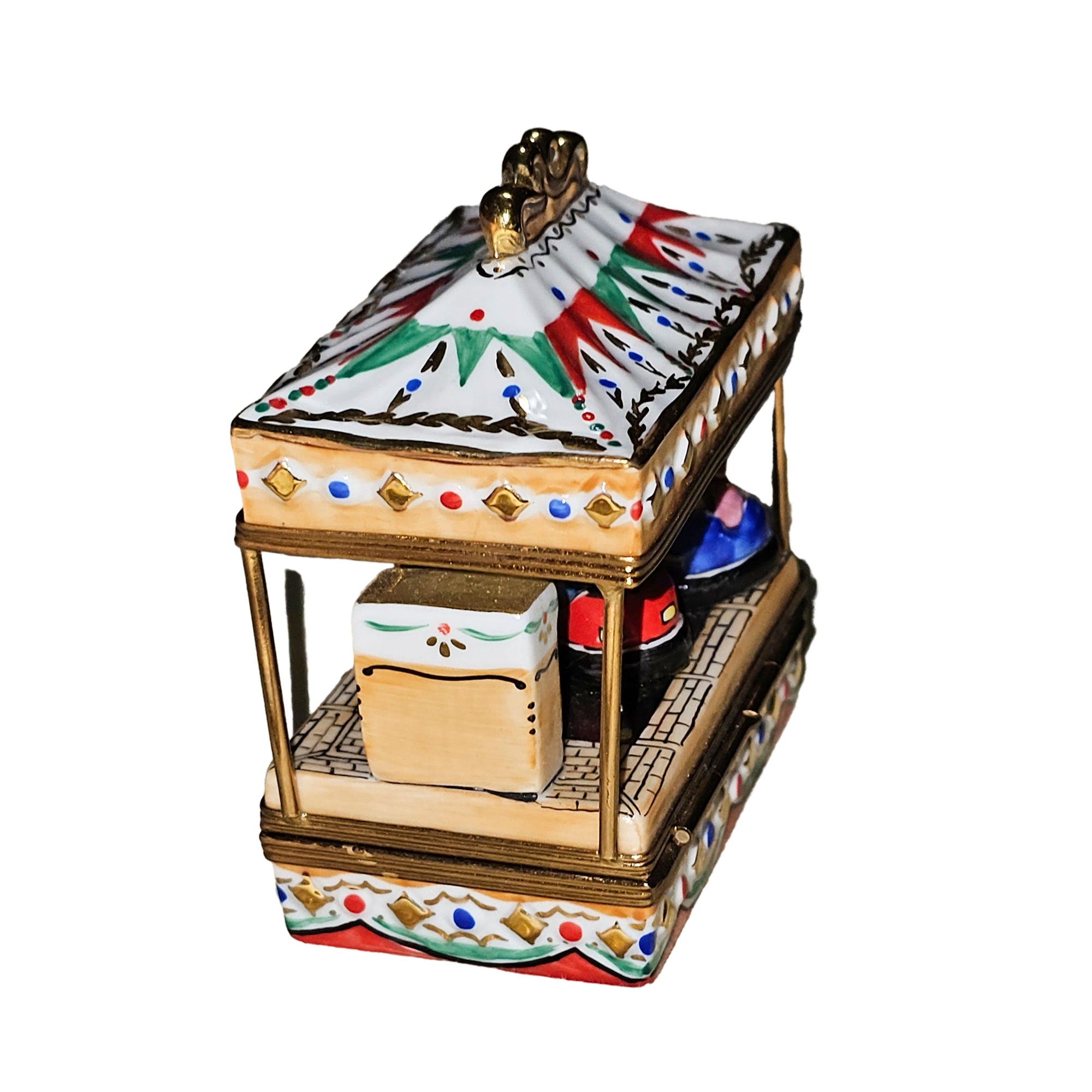 Carnival Ride Whimsical Limoges Box Porcelain Limoges Kids play games baby French Trinket Box