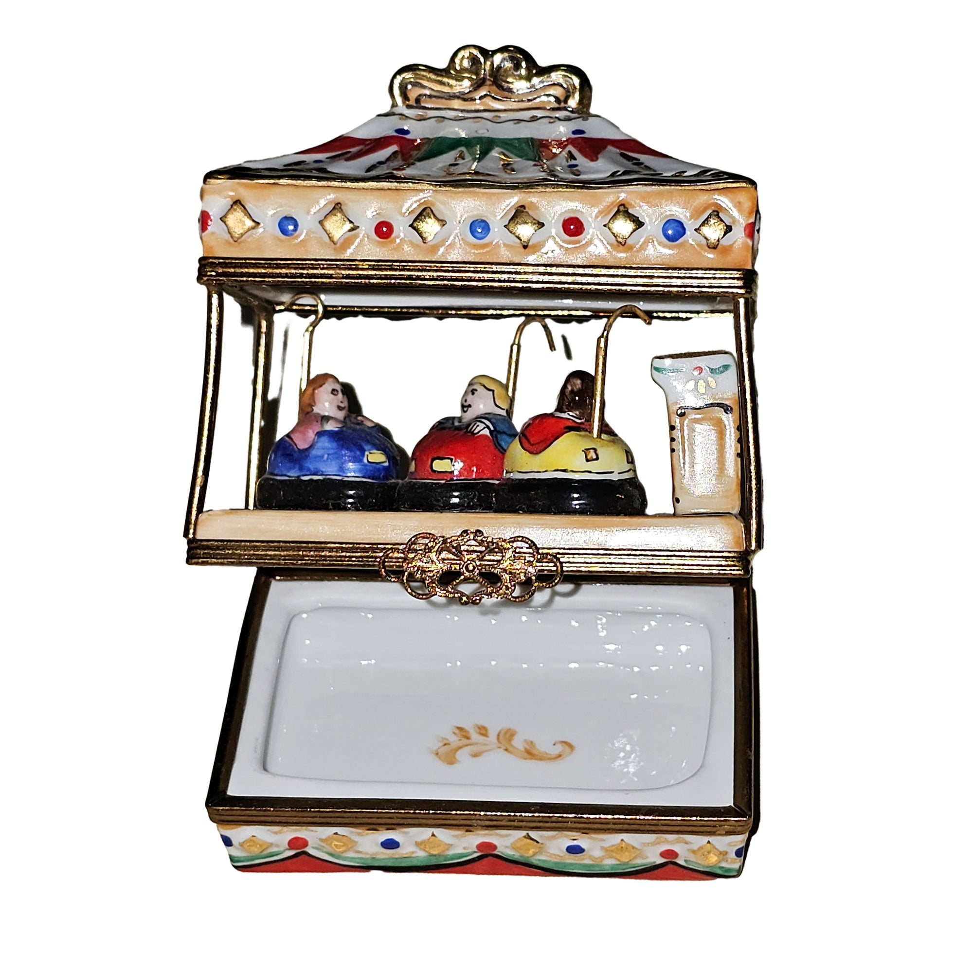 Carnival Ride Whimsical Limoges Box Porcelain Limoges Kids play games baby French Trinket Box