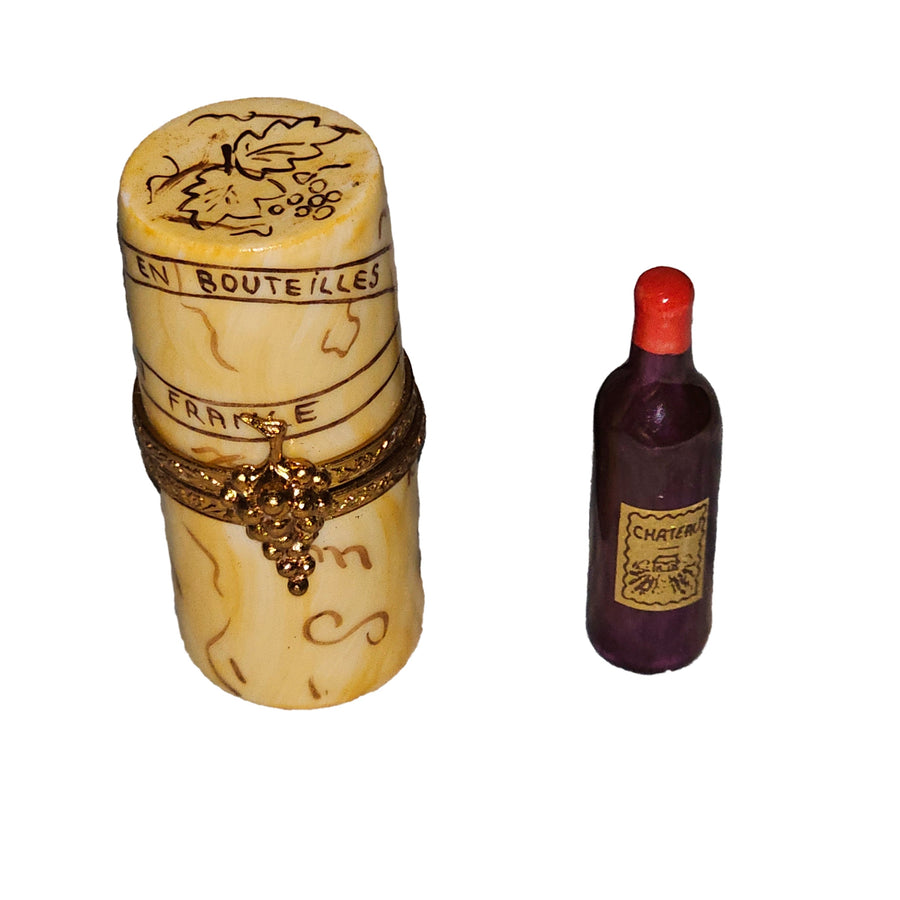 Corked Wine Delight Limoges Box Porcelain Limoges wine French Trinket Box