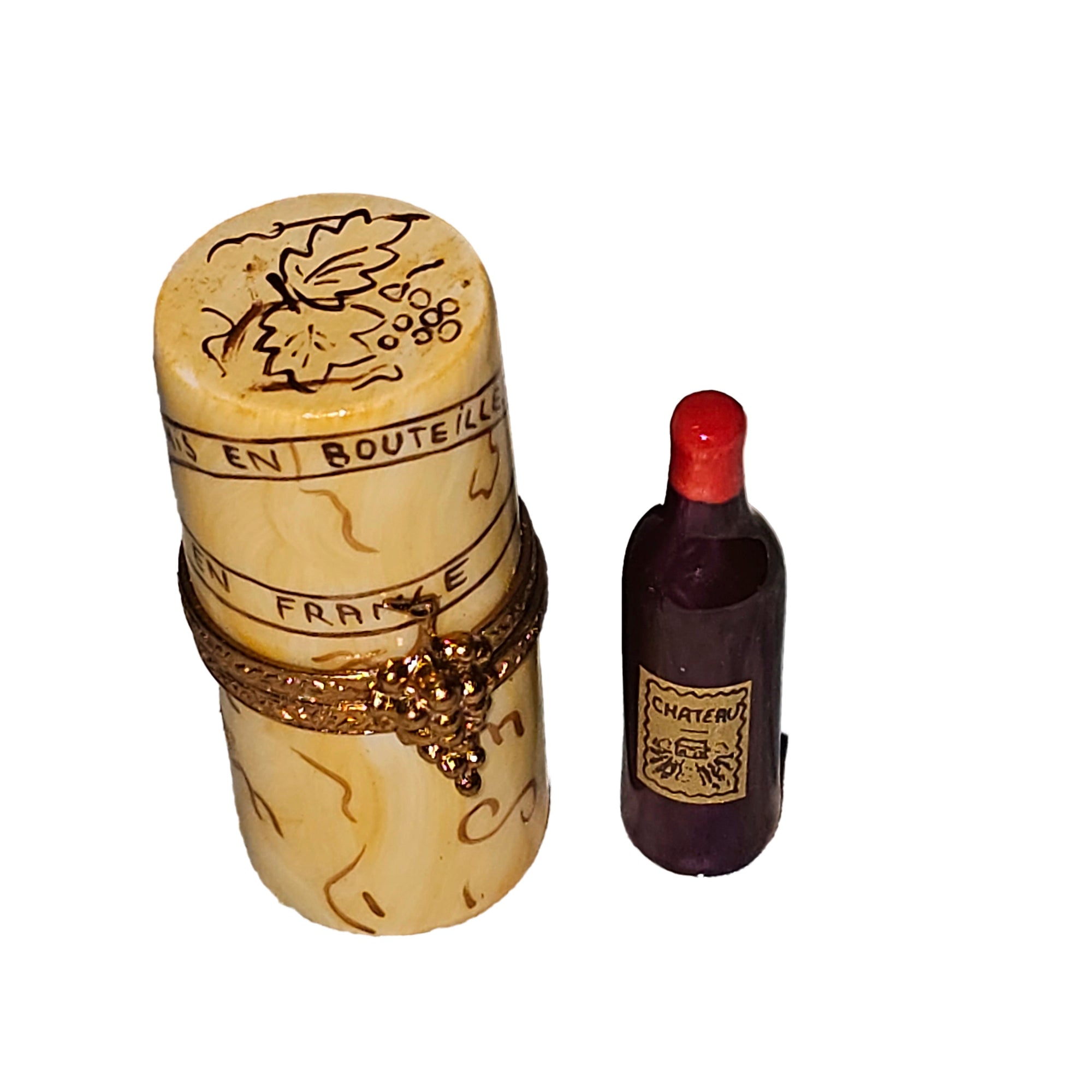 Corked Wine Delight Limoges Box Porcelain Limoges wine French Trinket Box