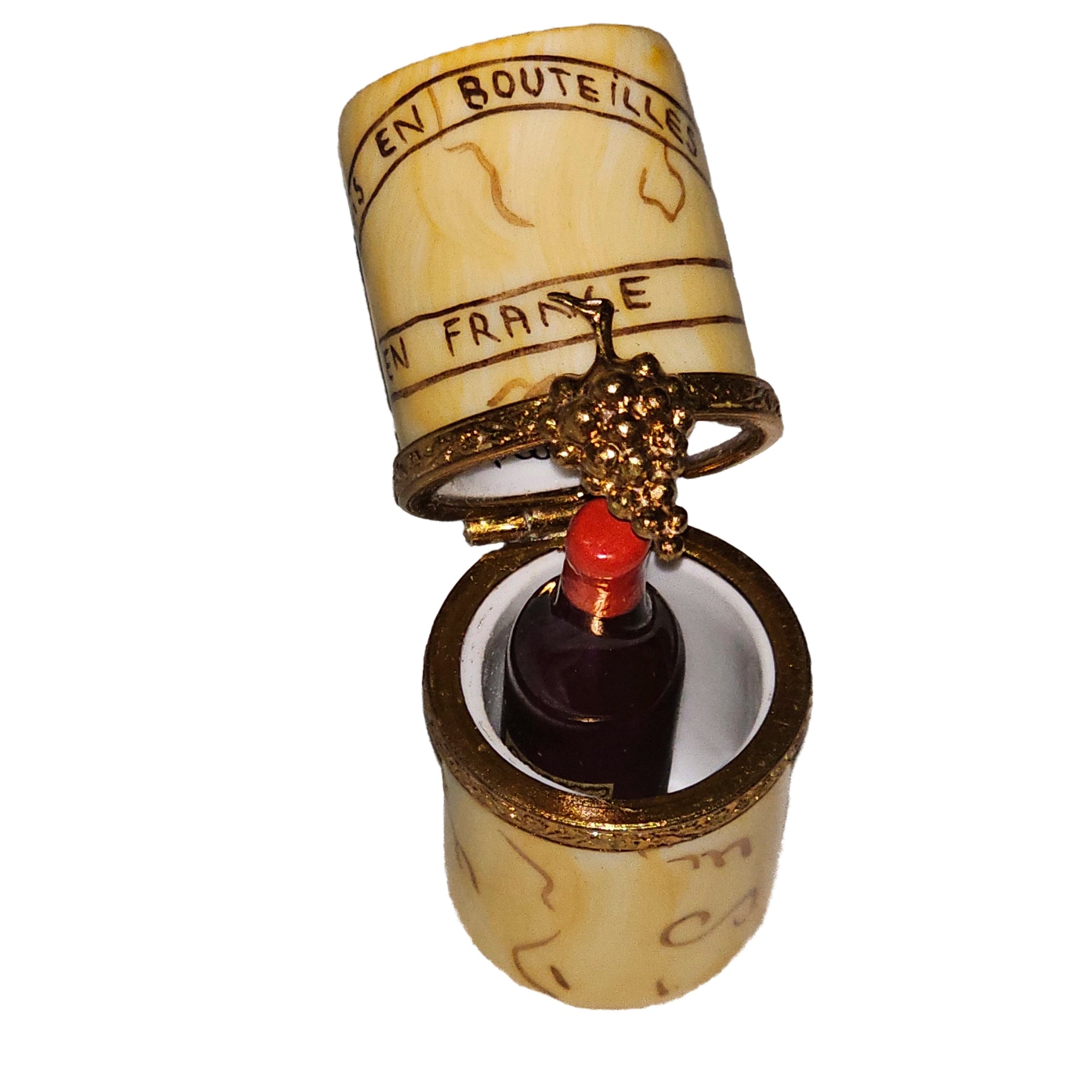 Corked Wine Delight Limoges Box Porcelain Limoges wine French Trinket Box