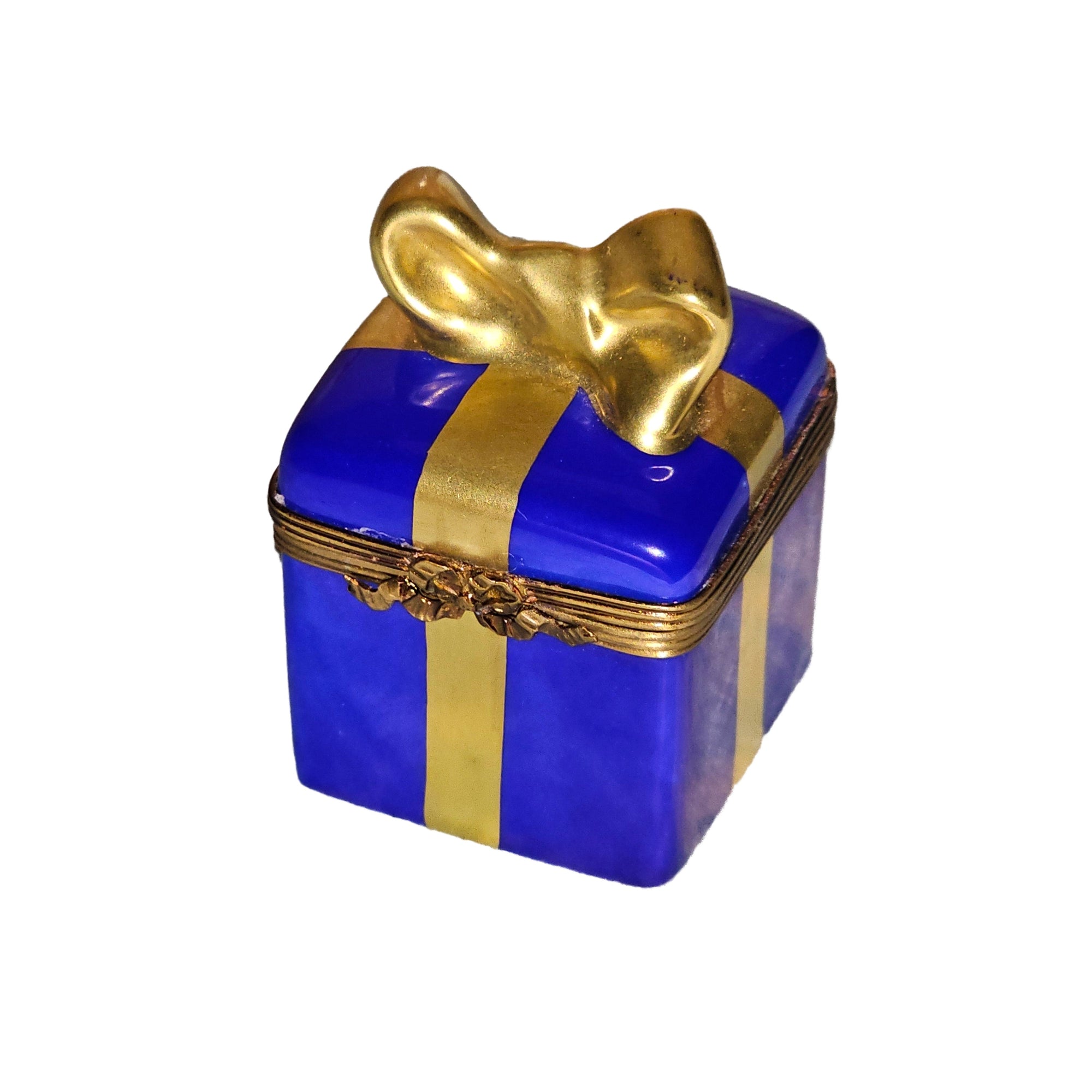 Elegant Blue Gift Box Decor Porcelain Limoges special birthday baby French Trinket Box