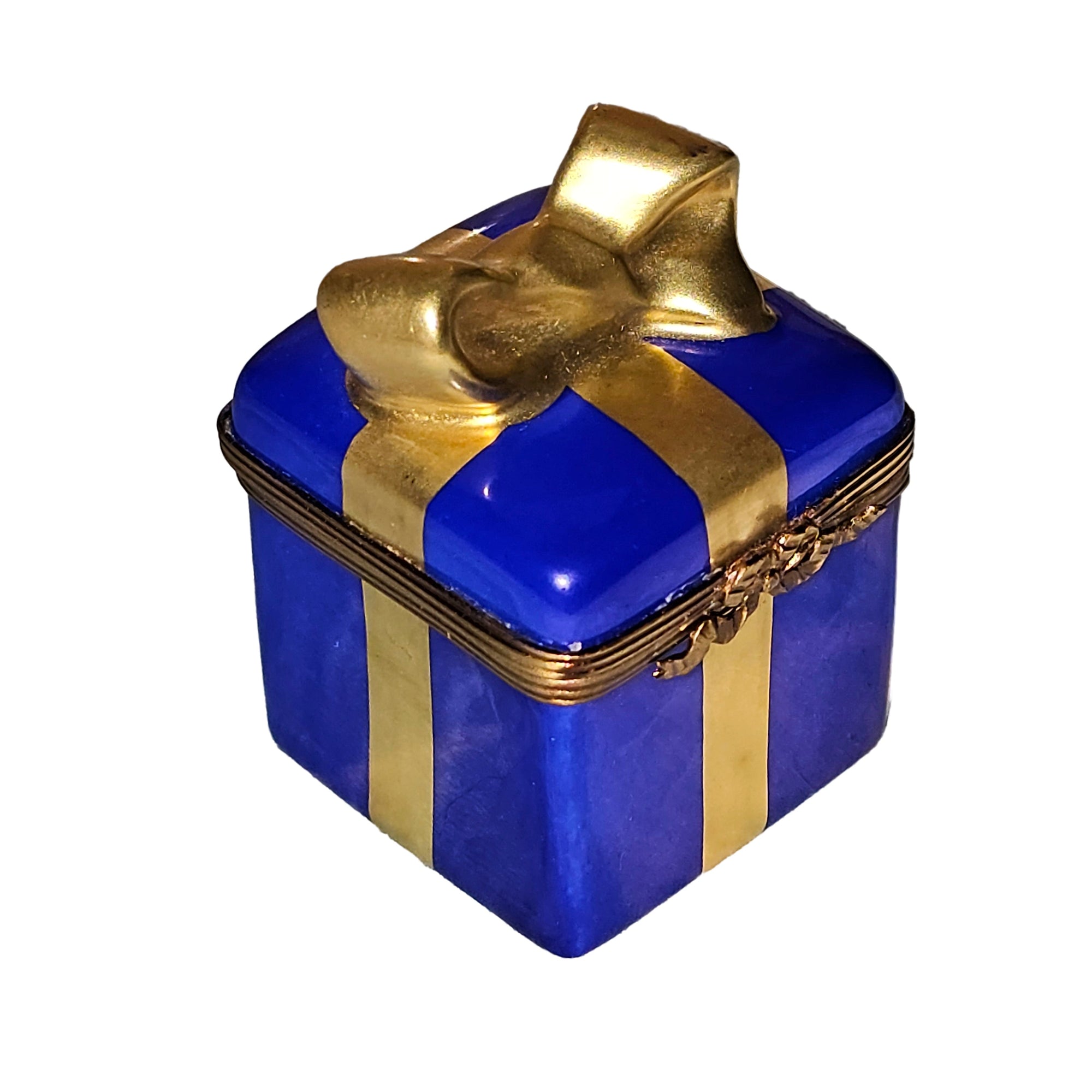 Elegant Blue Gift Box Decor Porcelain Limoges special birthday baby French Trinket Box
