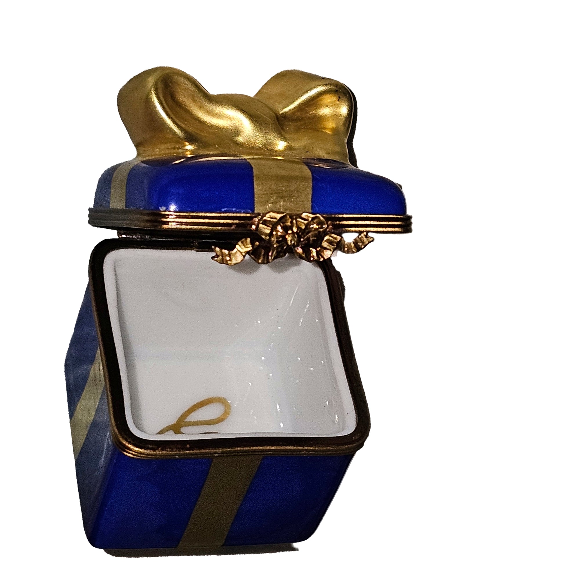 Elegant Blue Gift Box Decor Porcelain Limoges special birthday baby French Trinket Box