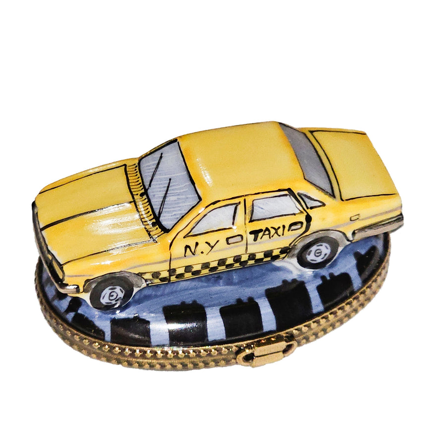 New York City Taxi Limoges Box Porcelain Limoges travel car French Trinket Box