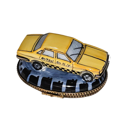 New York City Taxi Limoges Box Porcelain Limoges travel car French Trinket Box