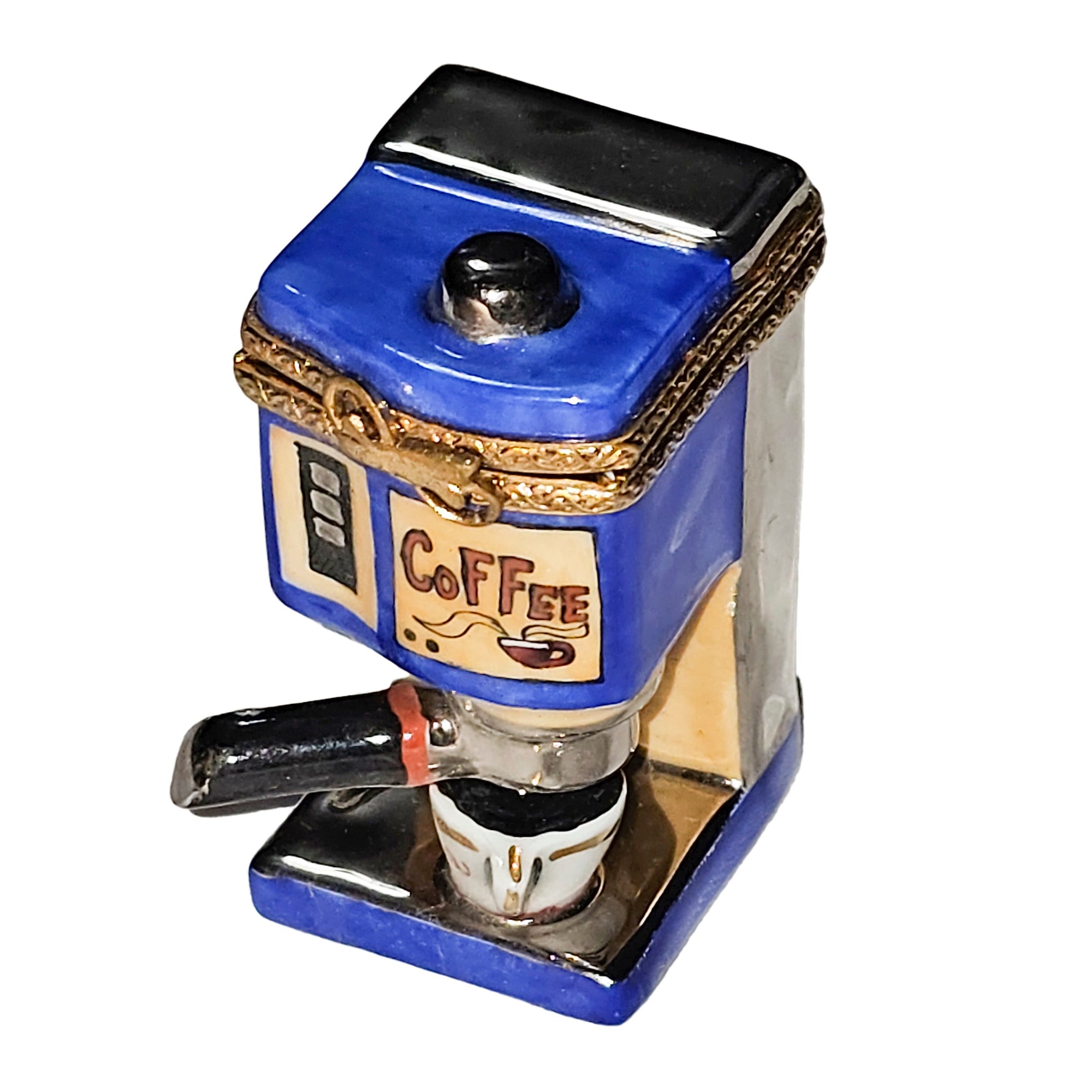 Coffee Lover's Delight Box Porcelain Limoges Food Home French Trinket Box