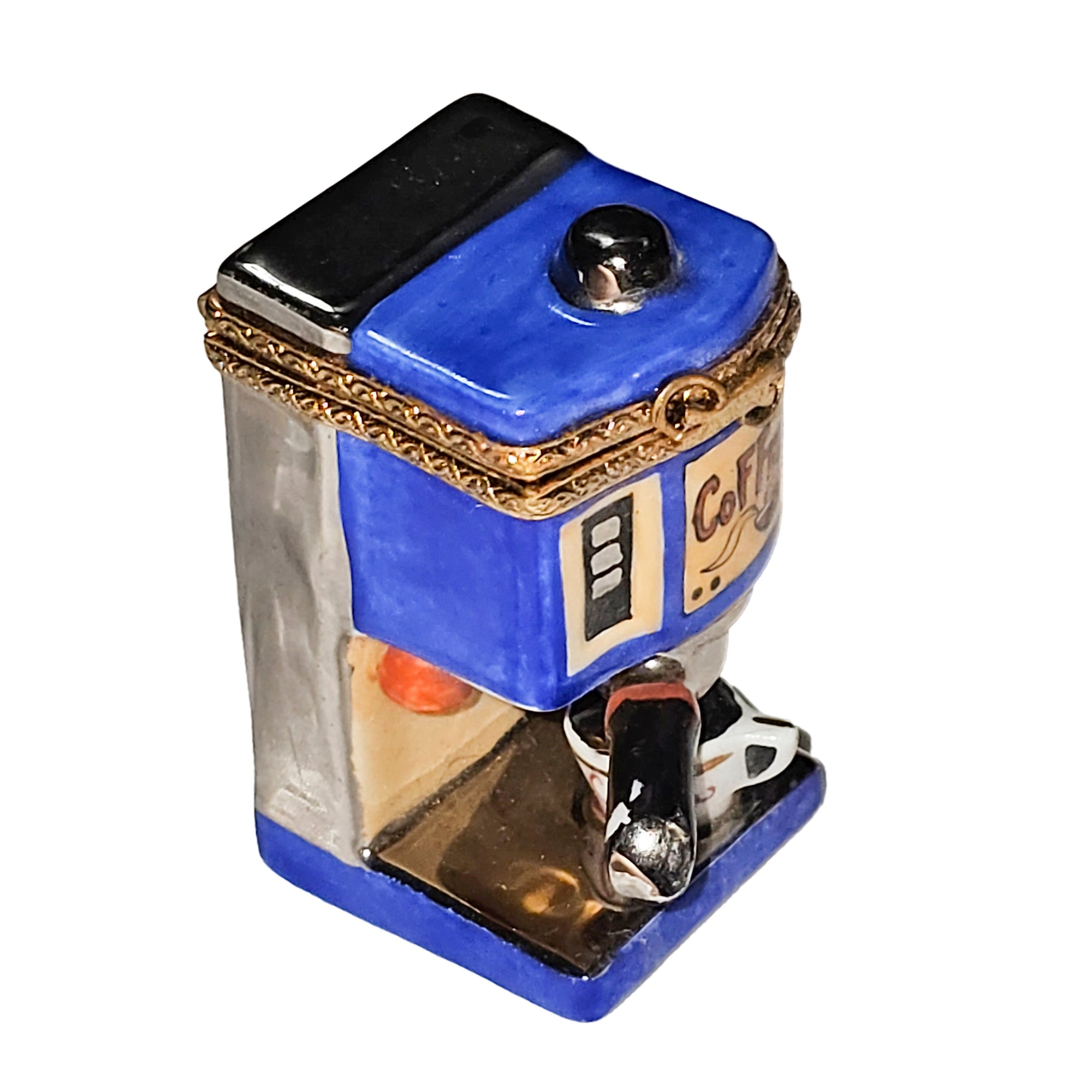 Coffee Lover's Delight Box Porcelain Limoges Food Home French Trinket Box