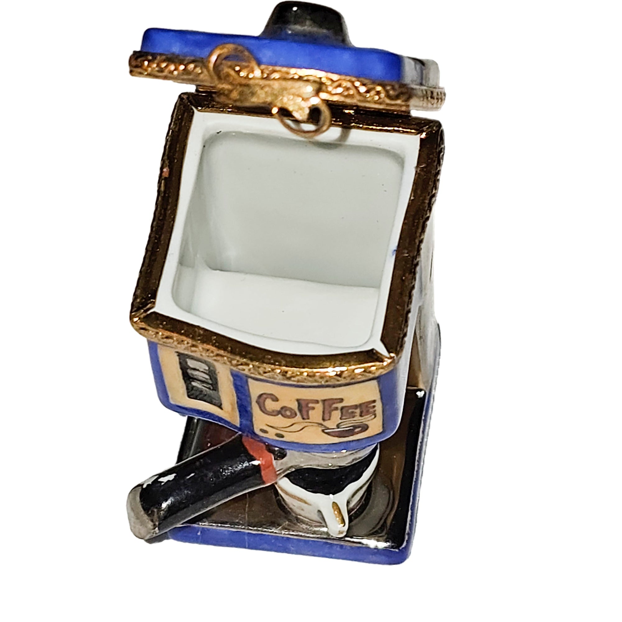 Coffee Lover's Delight Box Porcelain Limoges Food Home French Trinket Box