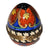Vibrant Orange and Blue Egg