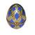Blue Gold Embellished Limoges Egg