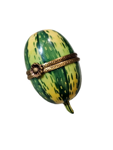 Limoges Green Gourd Box Porcelain Limoges fruit Vegetable French Trinket Box