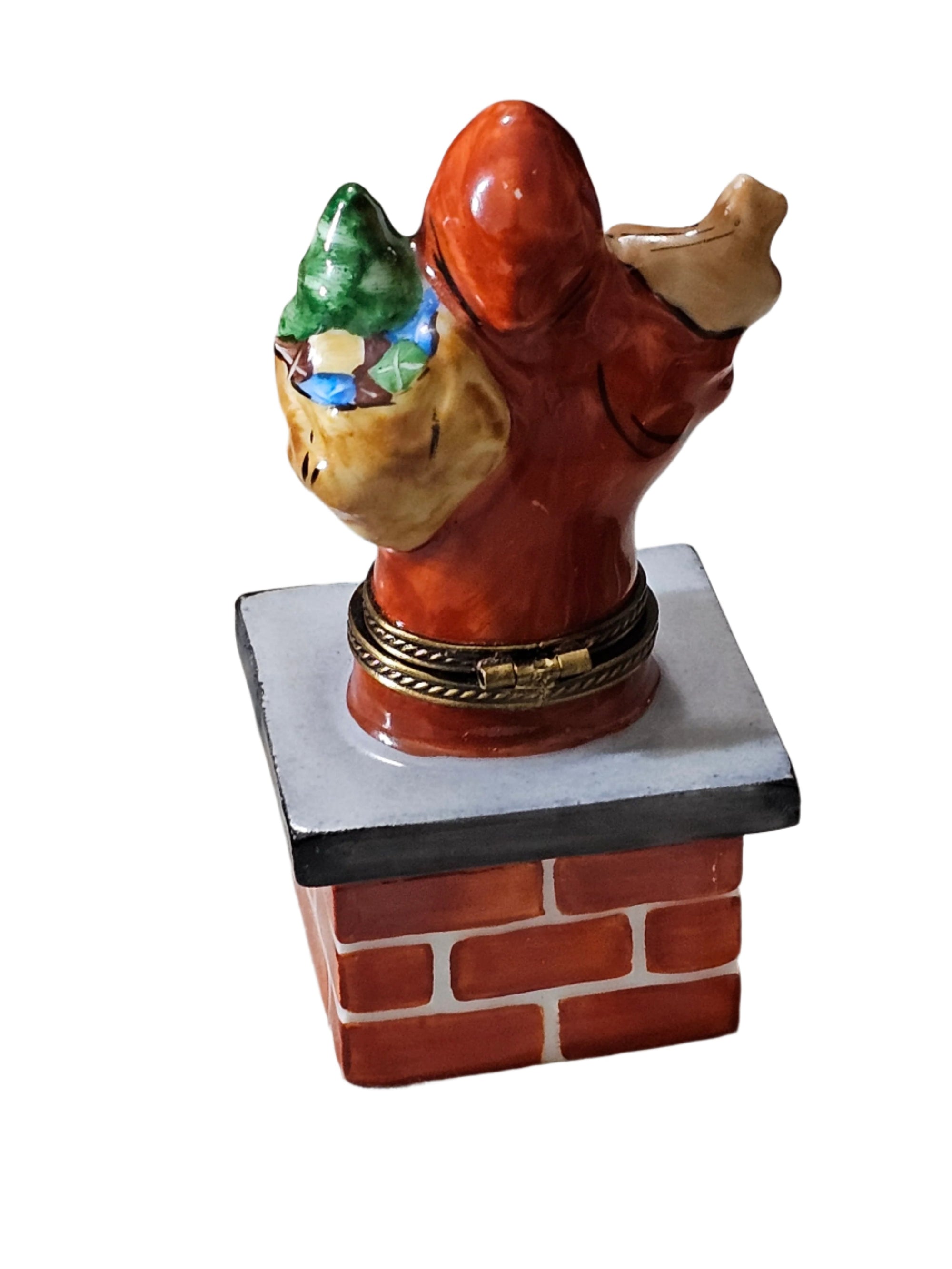 Santa Claus Limoges Box Figurine Porcelain Limoges Santa French Trinket Box