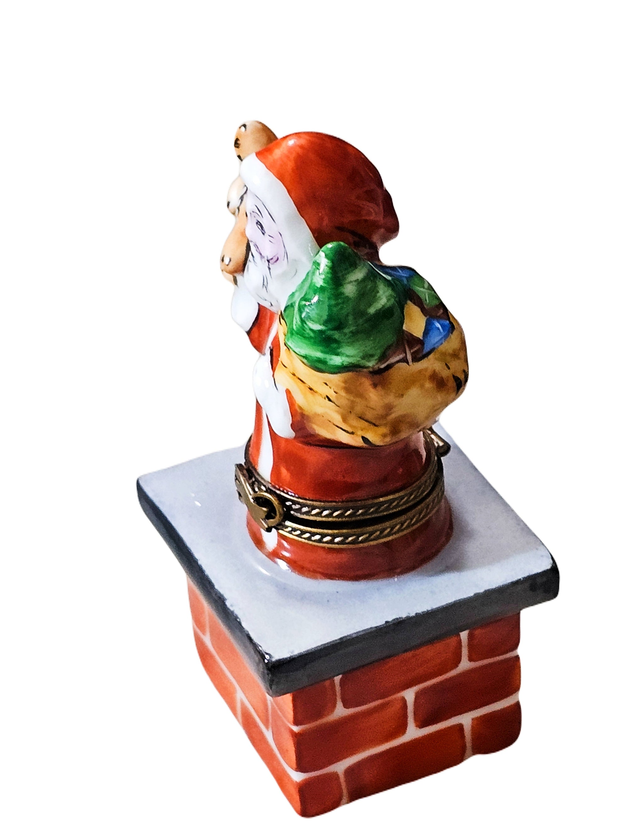 Santa Claus Limoges Box Figurine Porcelain Limoges Santa French Trinket Box