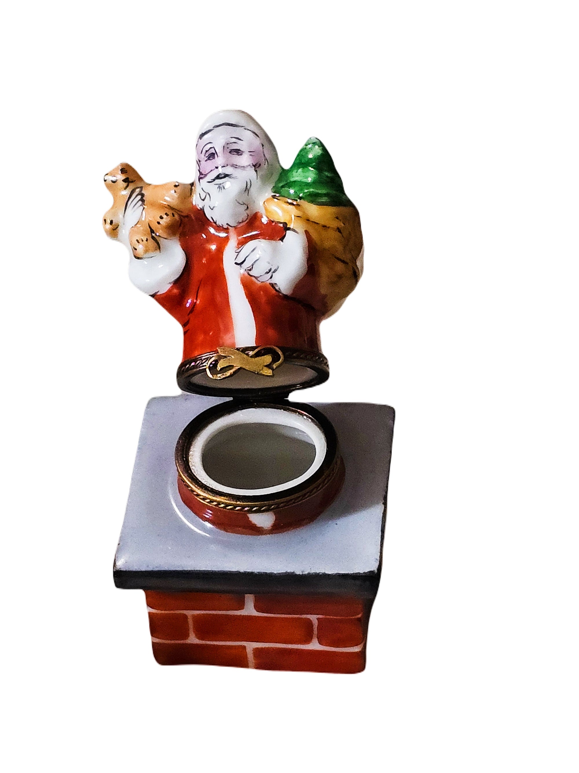 Santa Claus Limoges Box Figurine Porcelain Limoges Santa French Trinket Box