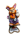 Charming Rabbit with Carrot Figurine
