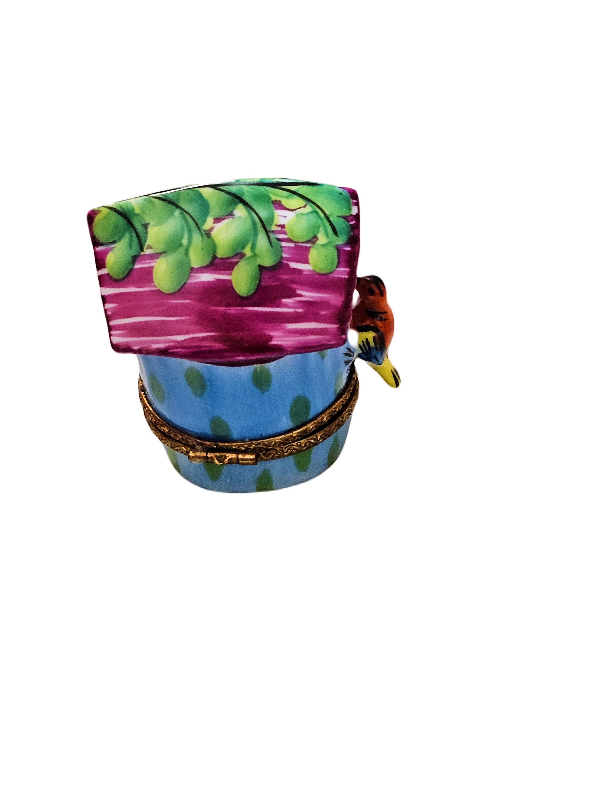 Charming Limoges Birdhouse Box Porcelain Limoges bird garden French Trinket Box