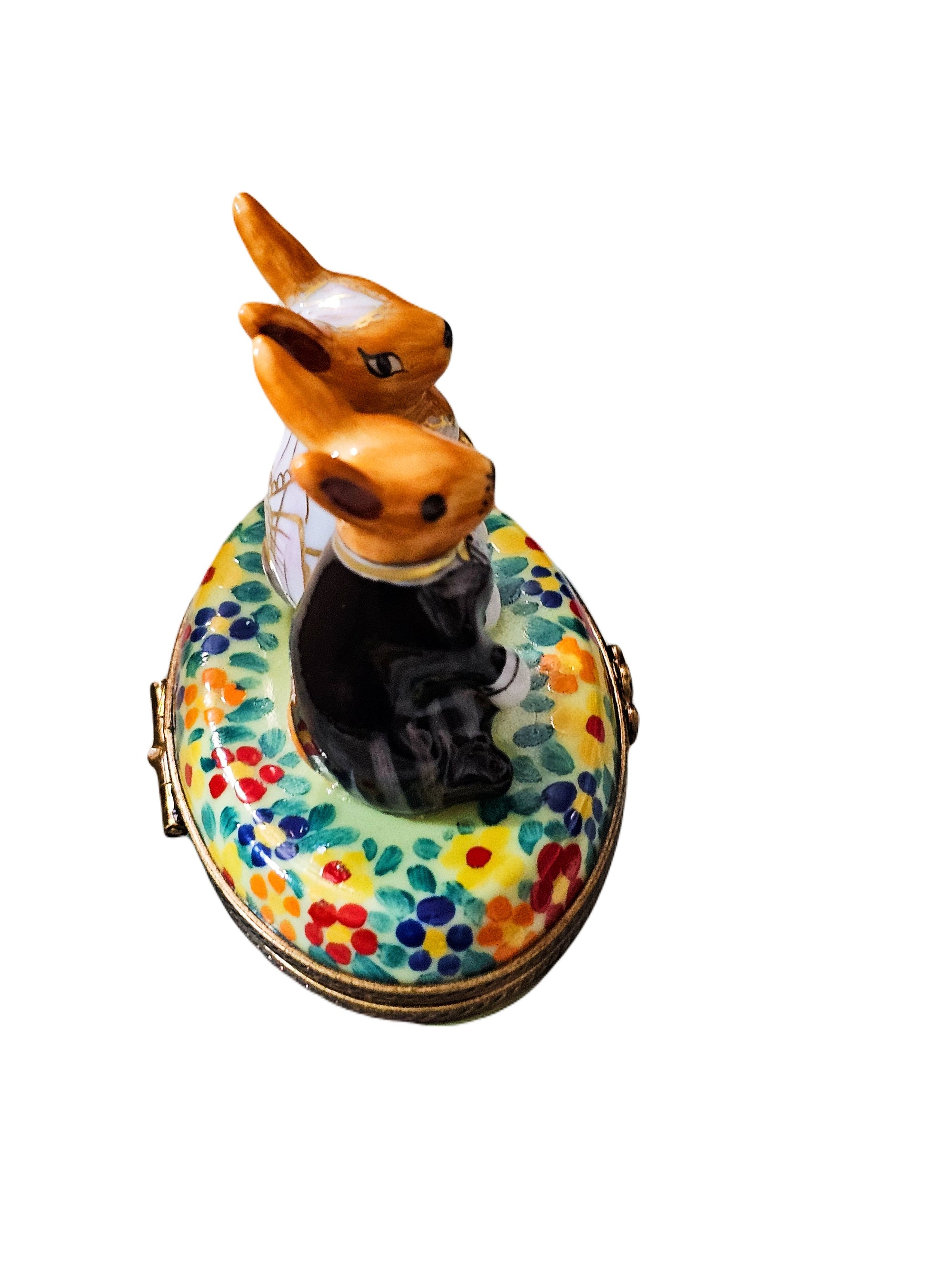Wedding Rabbits Limoges Treasure Porcelain Limoges rabbit wedding French Trinket Box