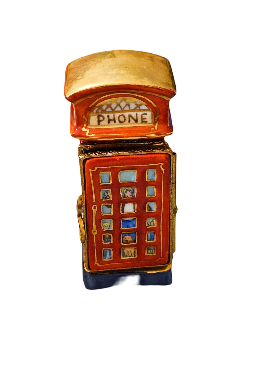 Charming Limoges Phone Booth Box Porcelain Limoges home French Trinket Box