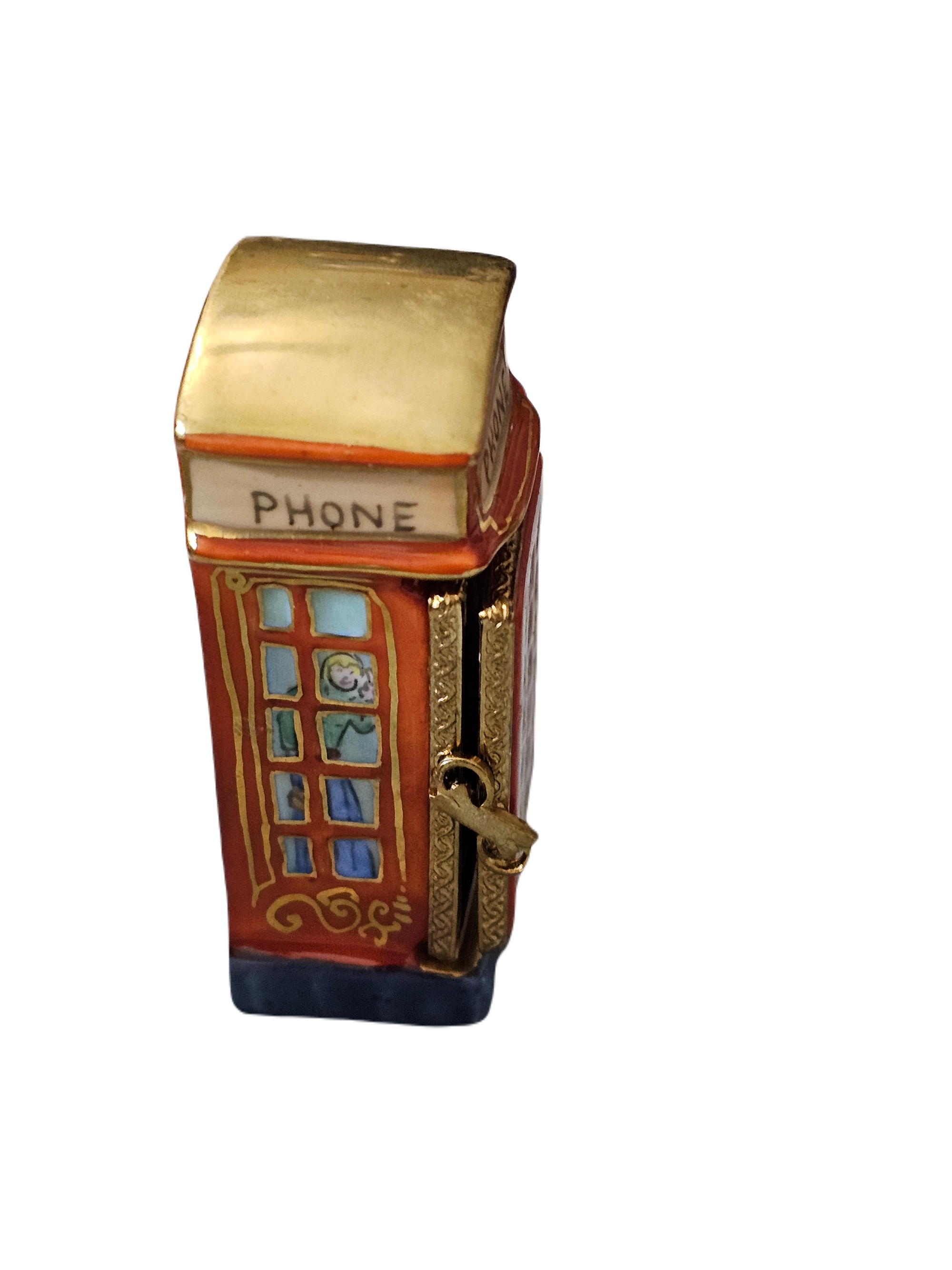 Charming Limoges Phone Booth Box Porcelain Limoges home French Trinket Box