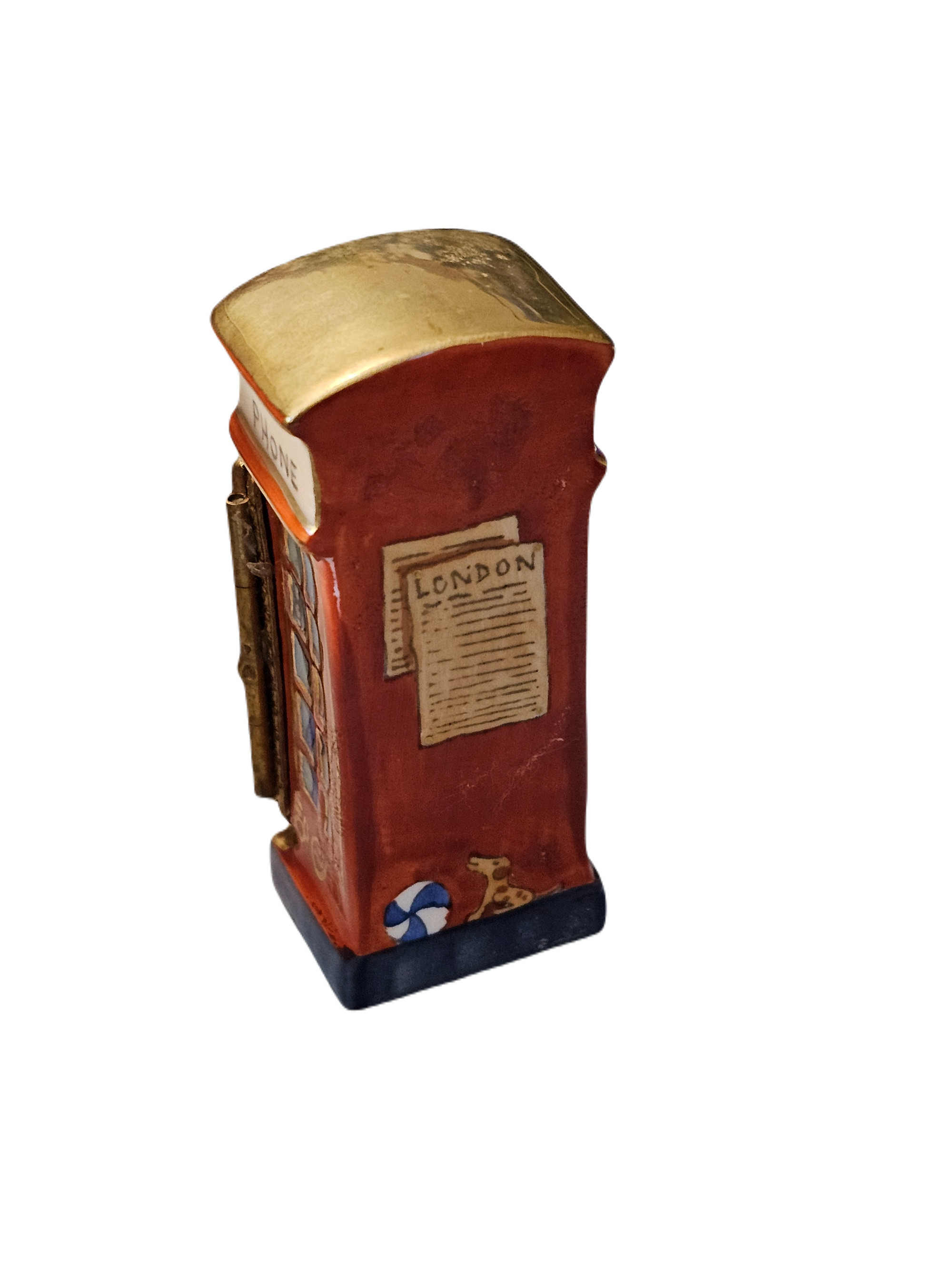 Charming Limoges Phone Booth Box Porcelain Limoges home French Trinket Box