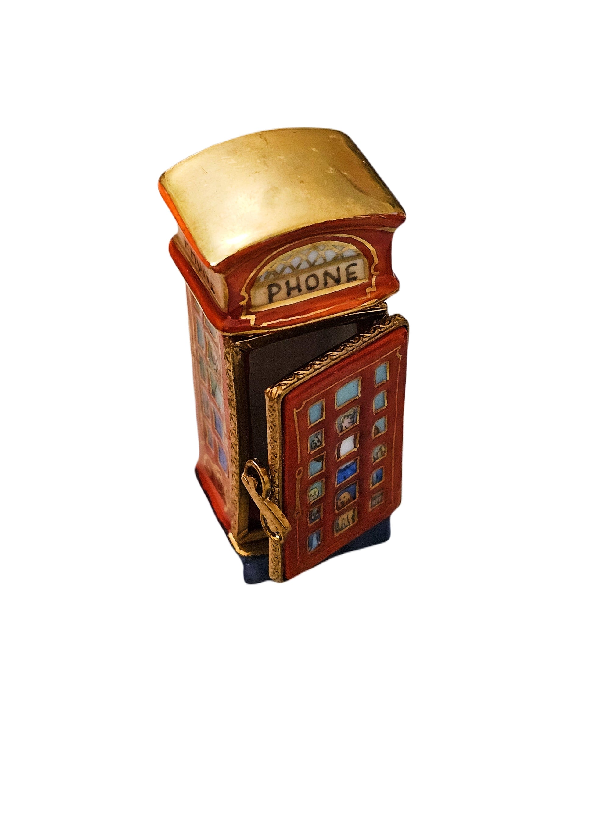 Charming Limoges Phone Booth Box Porcelain Limoges home French Trinket Box