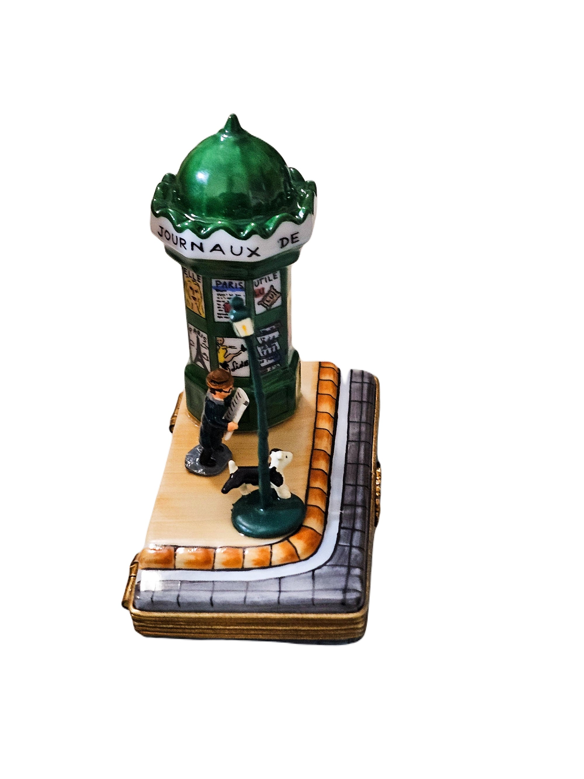 Parisian Newsstand Collectible Box Porcelain Limoges France Paris monuments Limoges Box French Trinket Box