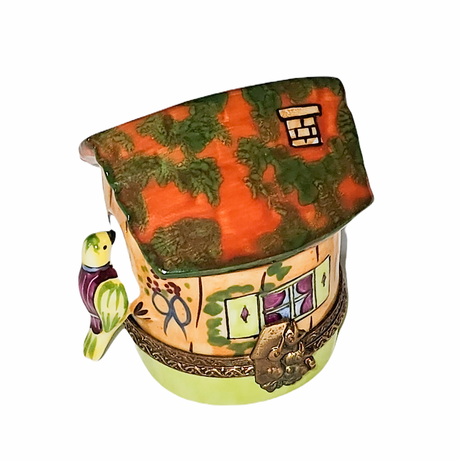 Charming Birdhouse Limoges Box Porcelain Limoges bird garden French Trinket Box