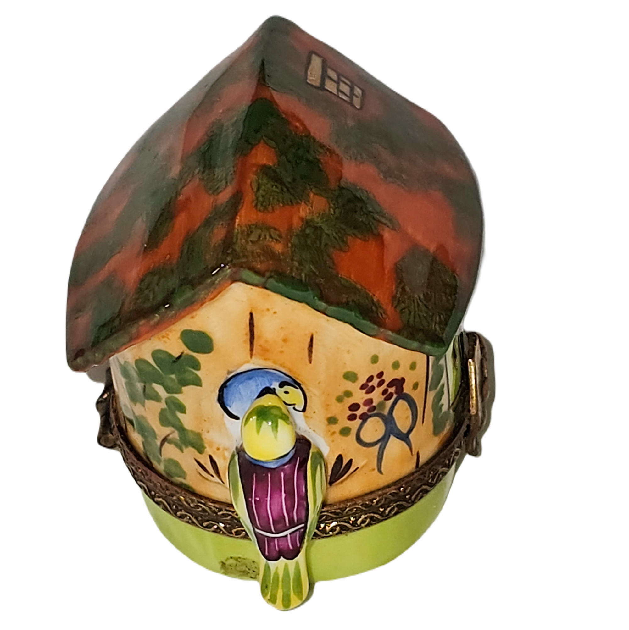 Charming Birdhouse Limoges Box Porcelain Limoges bird garden French Trinket Box