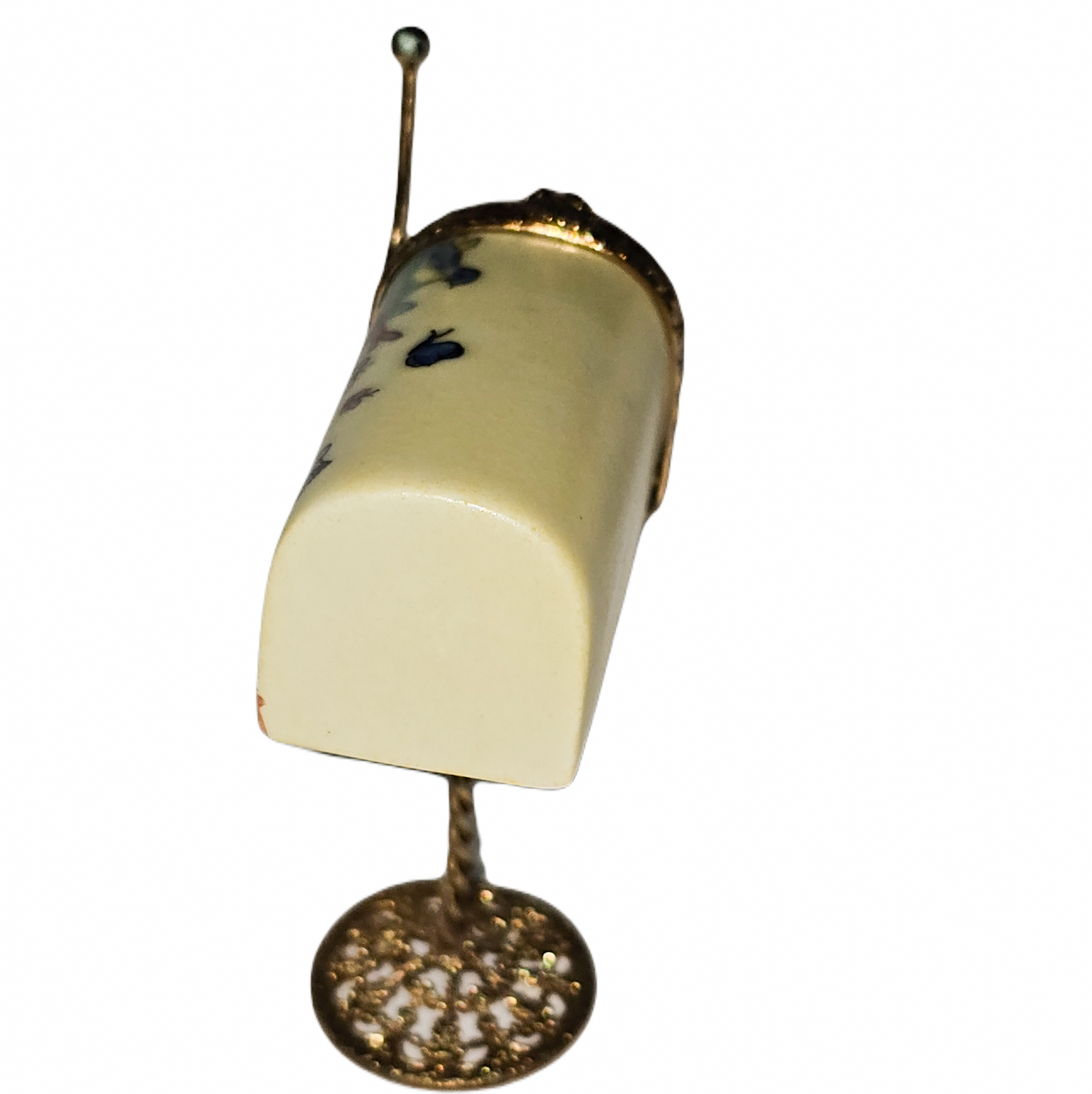 Charming Floral Limoges Mailbox Porcelain Limoges garden home French Trinket Box