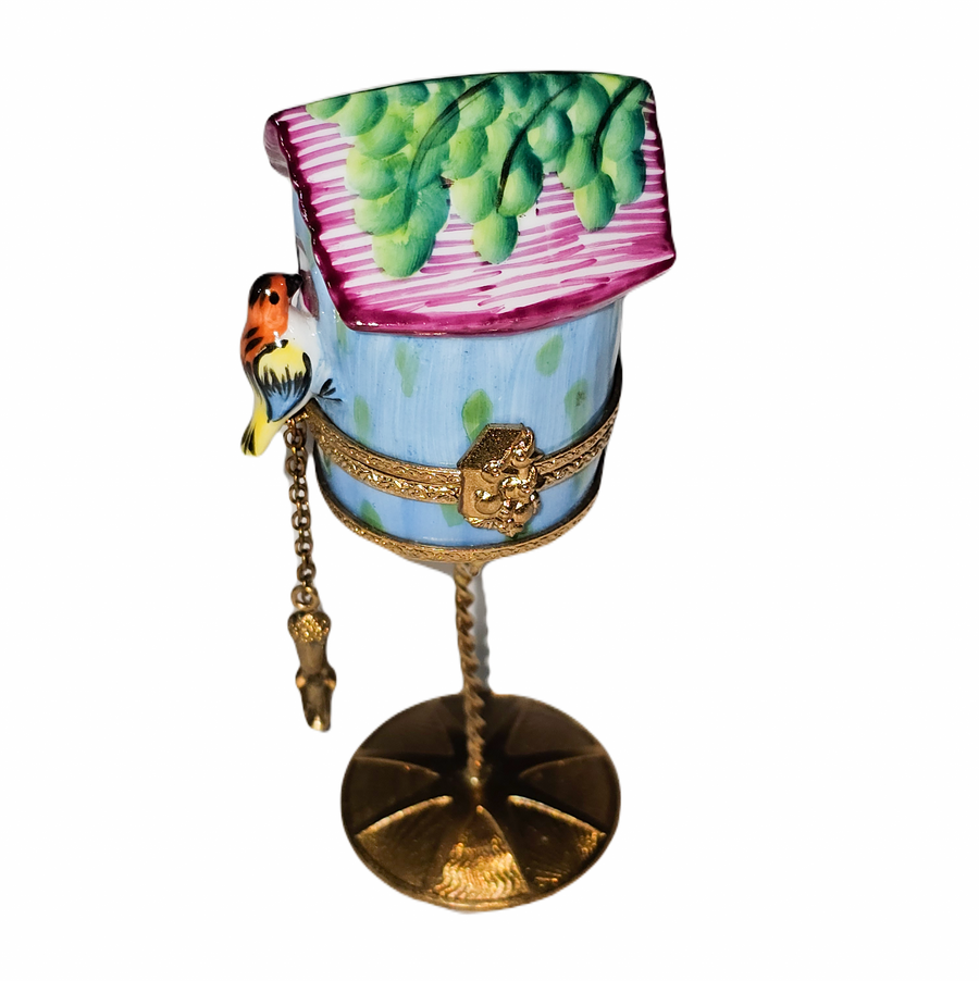 Whimsical Birdhouse Limoges Box Porcelain Limoges garden bird French Trinket Box