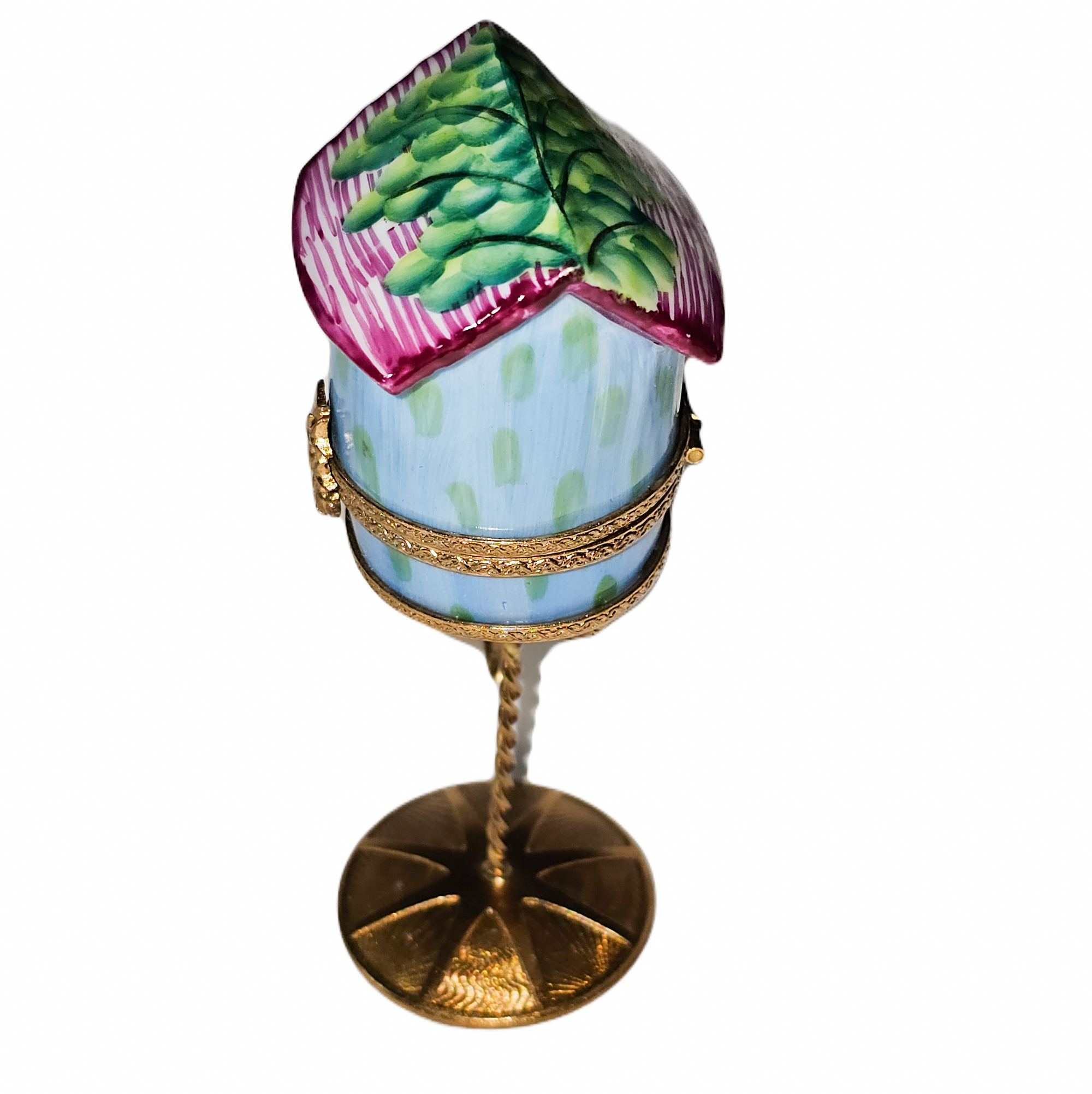 Whimsical Birdhouse Limoges Box Porcelain Limoges garden bird French Trinket Box