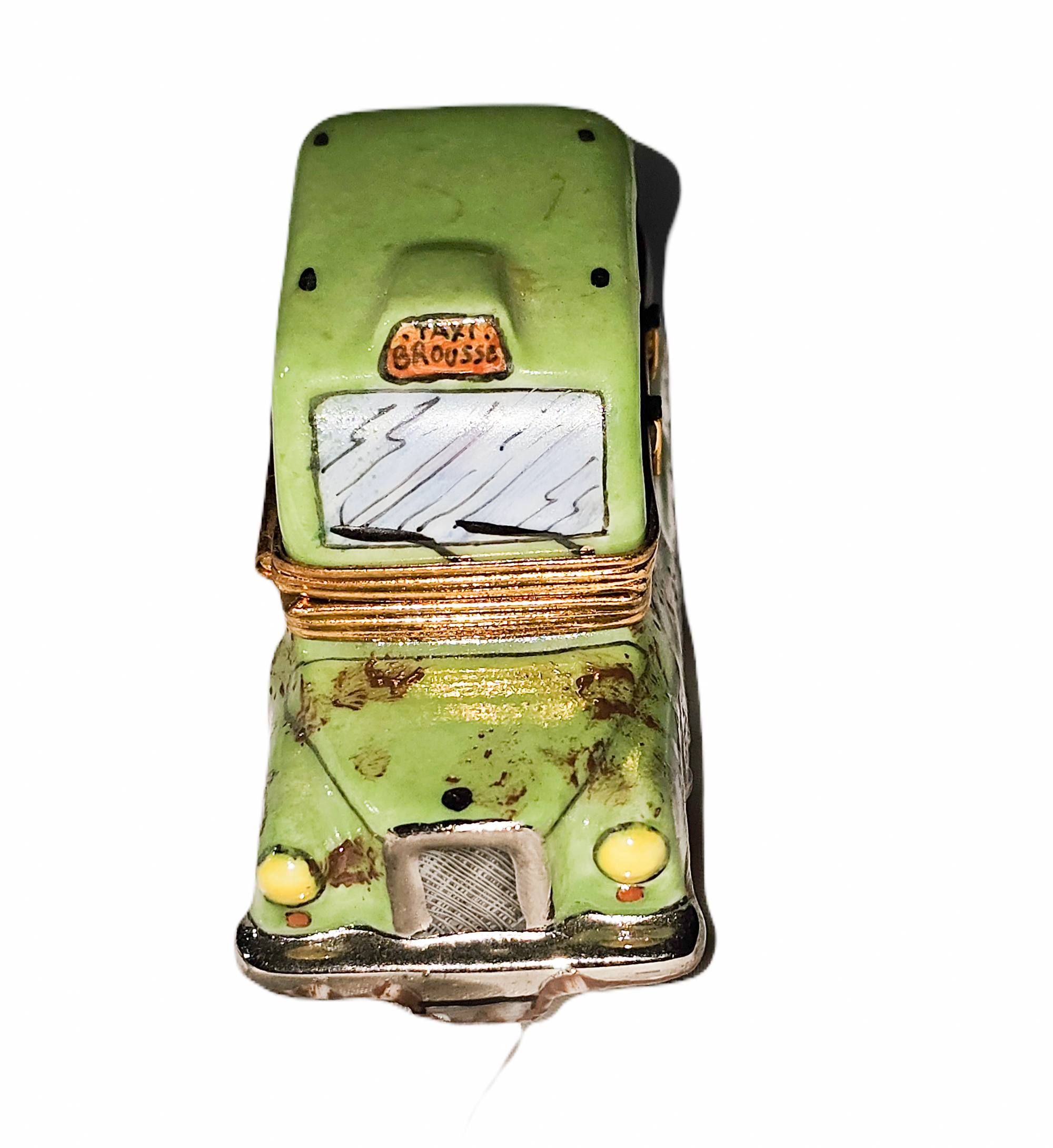 Jungle Adventure Taxi Box Porcelain Limoges vehicle travel French Trinket Box