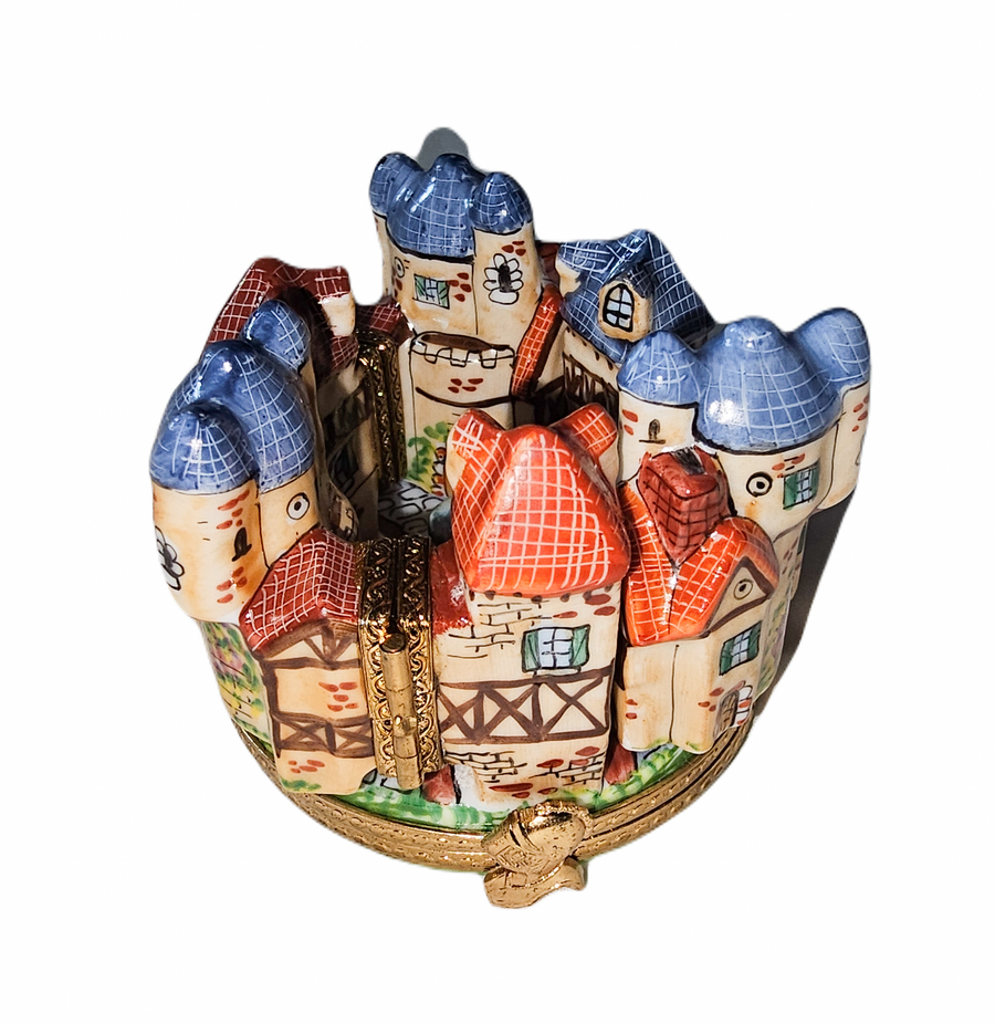 Medieval Village Charm Limoges Box Porcelain Limoges travel French Trinket Box