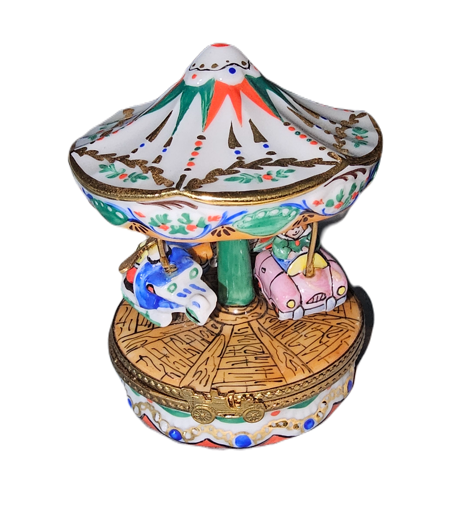 Enchanting Carousel Limoges Box Porcelain Limoges Amusement Carnival French Trinket Box