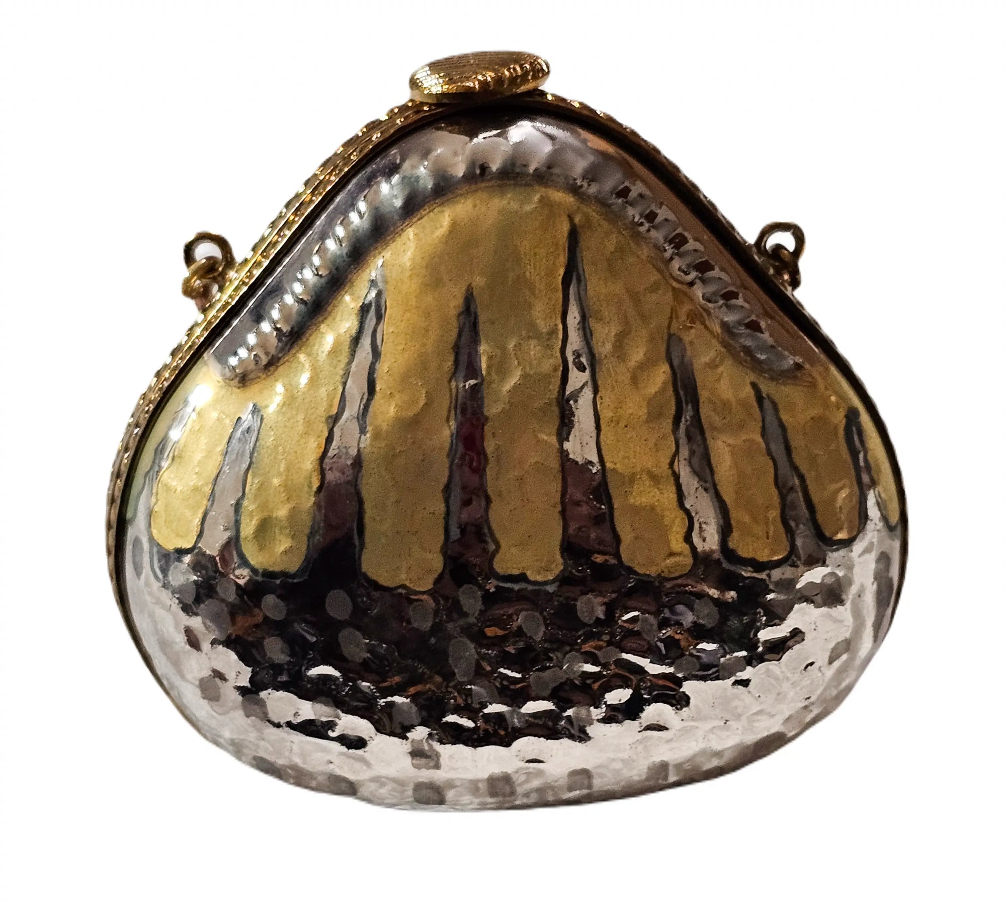 Gilded Elegance Limoges Box Porcelain Limoges purse French Trinket Box