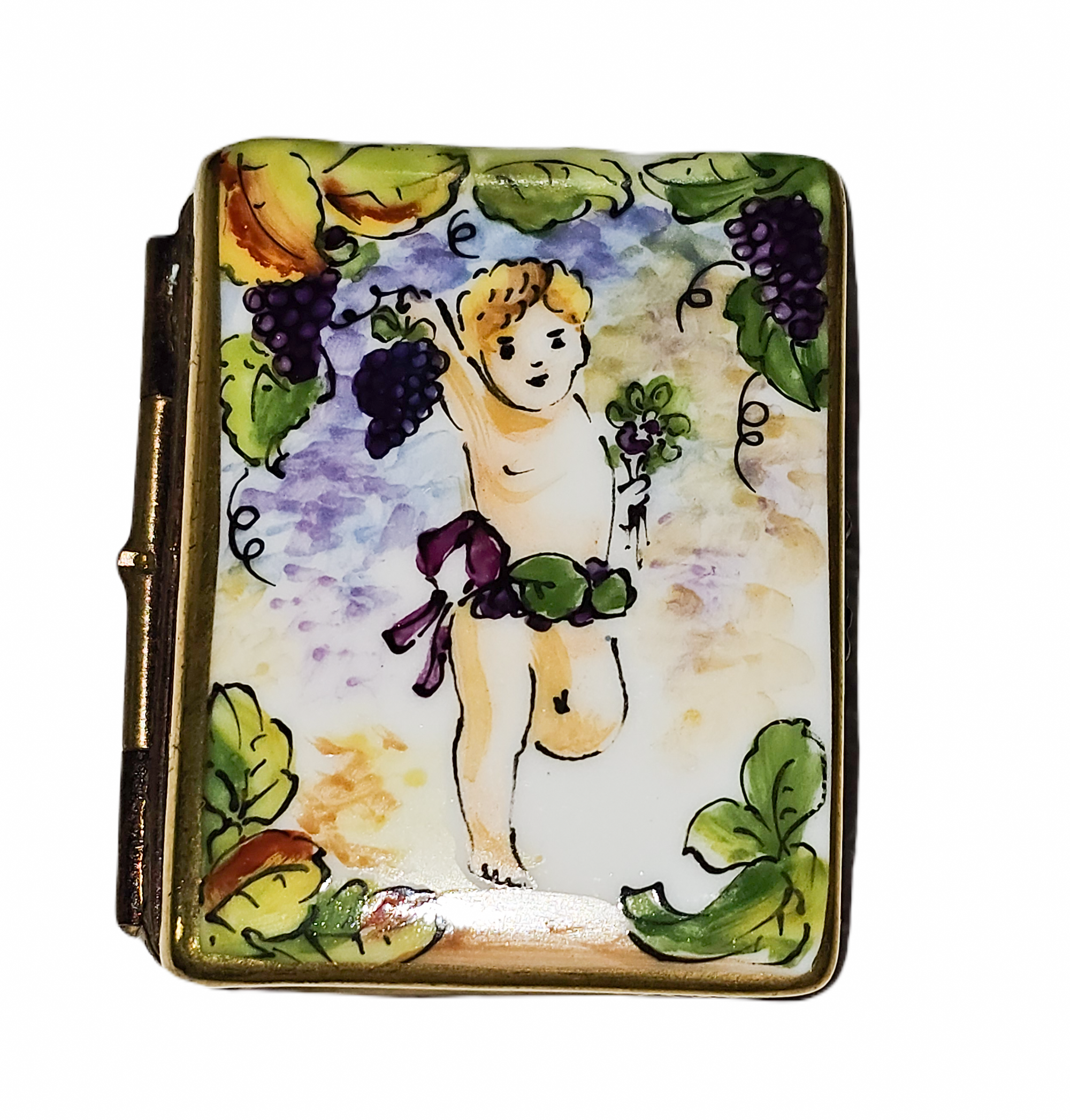 Cherub Romance Limoges Box Porcelain Limoges book French Trinket Box