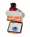 Santa's Chimney Surprise Box Porcelain Limoges Santa Claus French Trinket Box