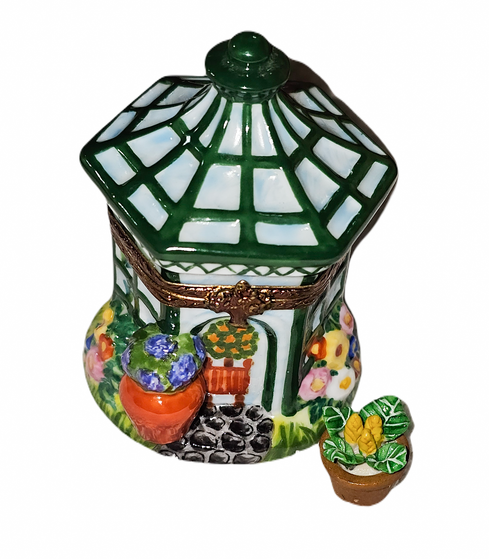 Charming Garden Gazebo Limoges Box Porcelain Limoges garden French Trinket Box