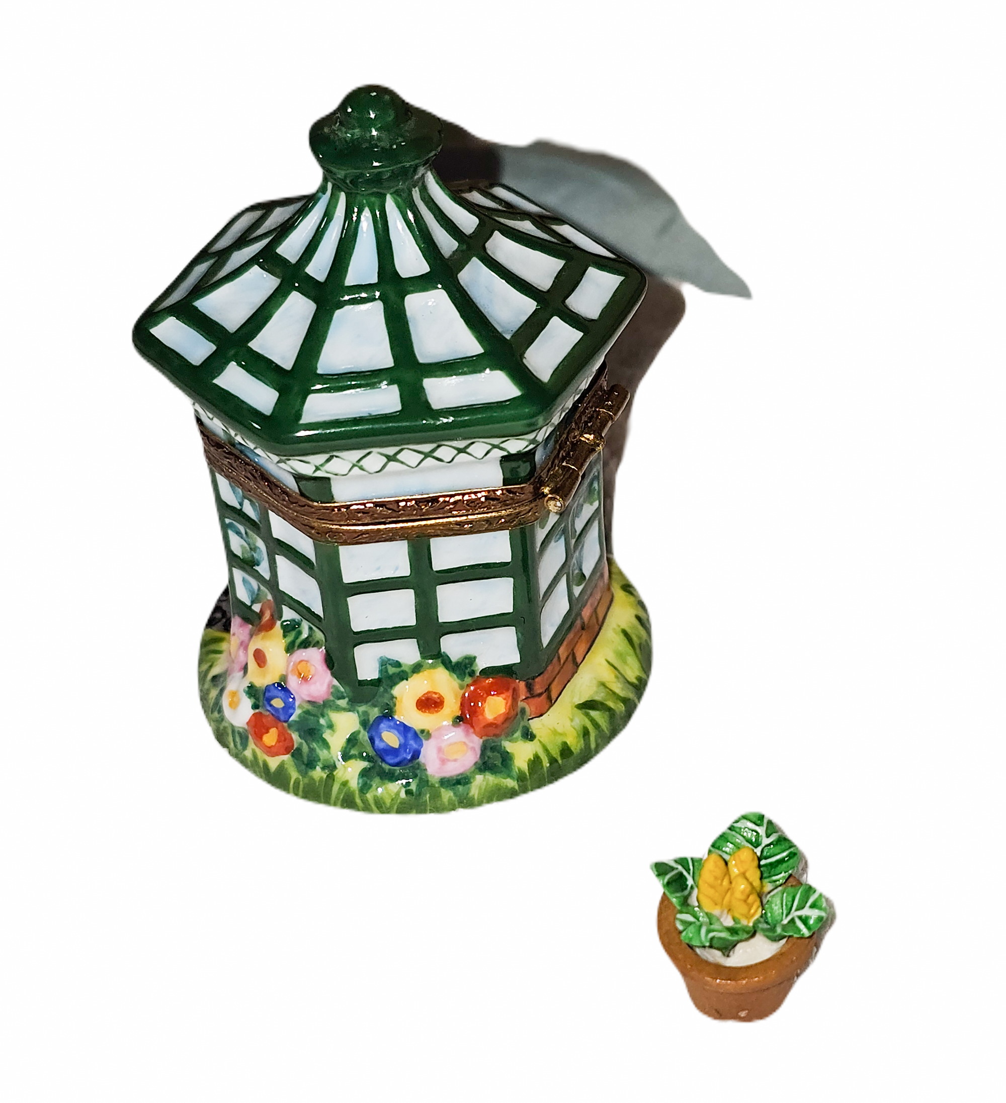 Charming Garden Gazebo Limoges Box Porcelain Limoges garden French Trinket Box