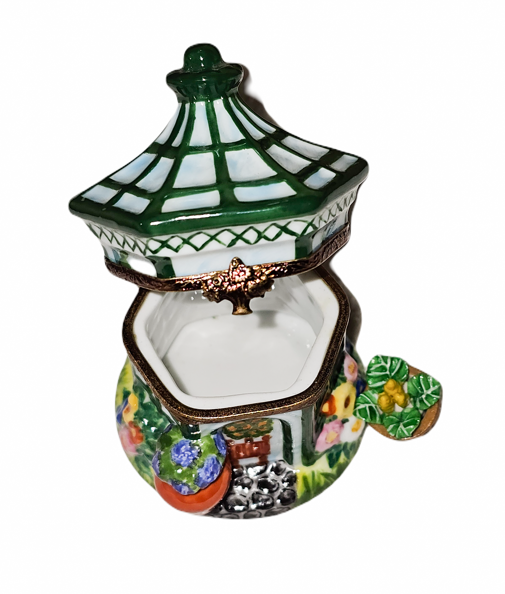 Charming Garden Gazebo Limoges Box Porcelain Limoges garden French Trinket Box