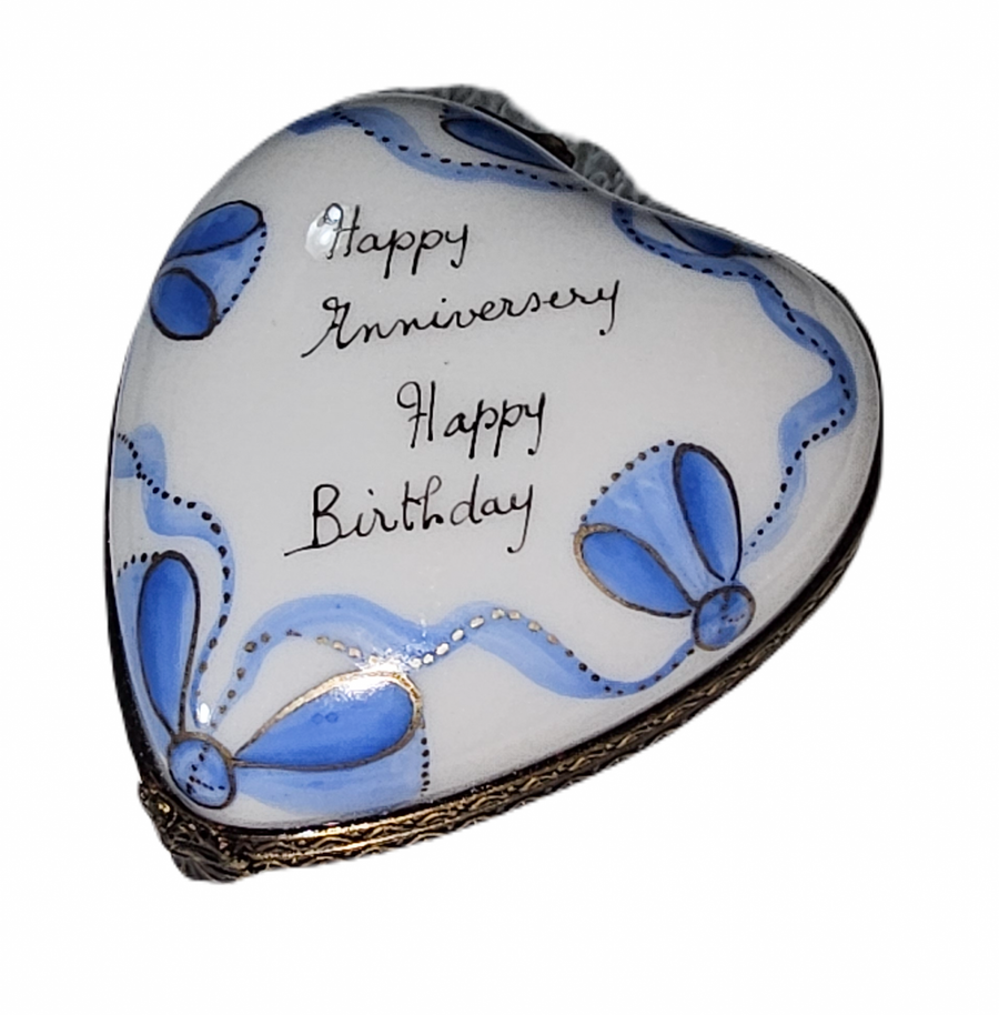 Cherished Heartfelt Limoges Box Porcelain Limoges Heart anniversary love birthday French Trinket Box