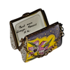 Orchid Elegance Limoges Box Porcelain Limoges purse French Trinket Box