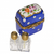 Dark Blue Floral Perfume Box Porcelain Limoges Perfume French Trinket Box
