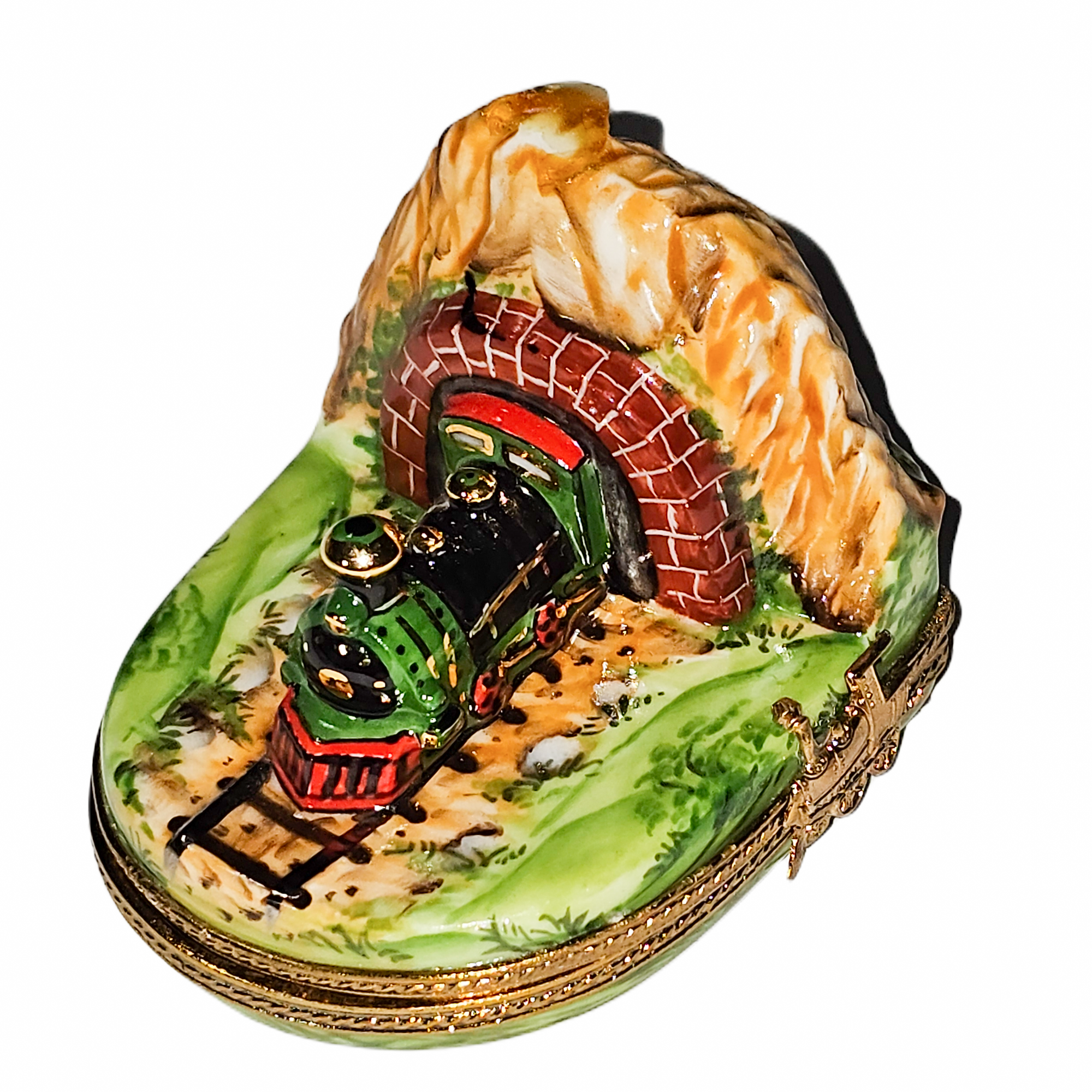 Train Adventure Limoges Box Porcelain Limoges vehicle French Trinket Box