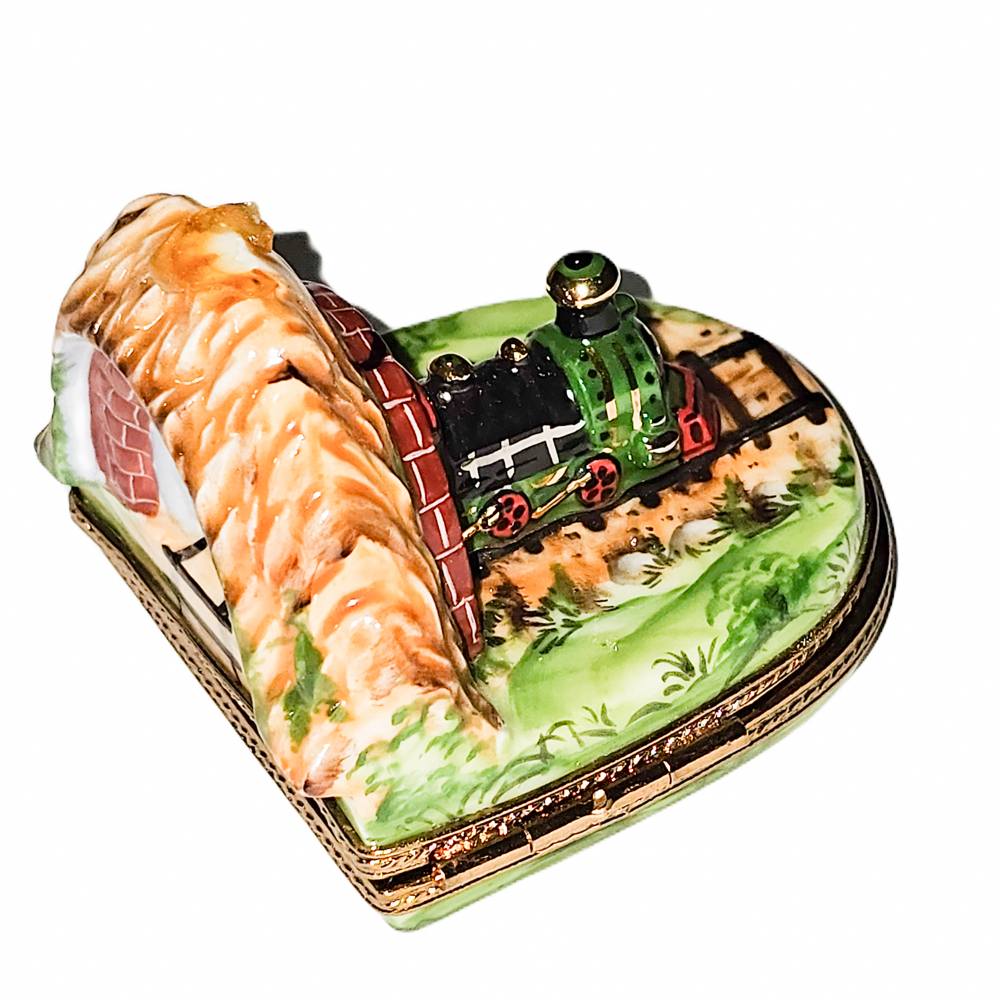Train Adventure Limoges Box Porcelain Limoges vehicle French Trinket Box