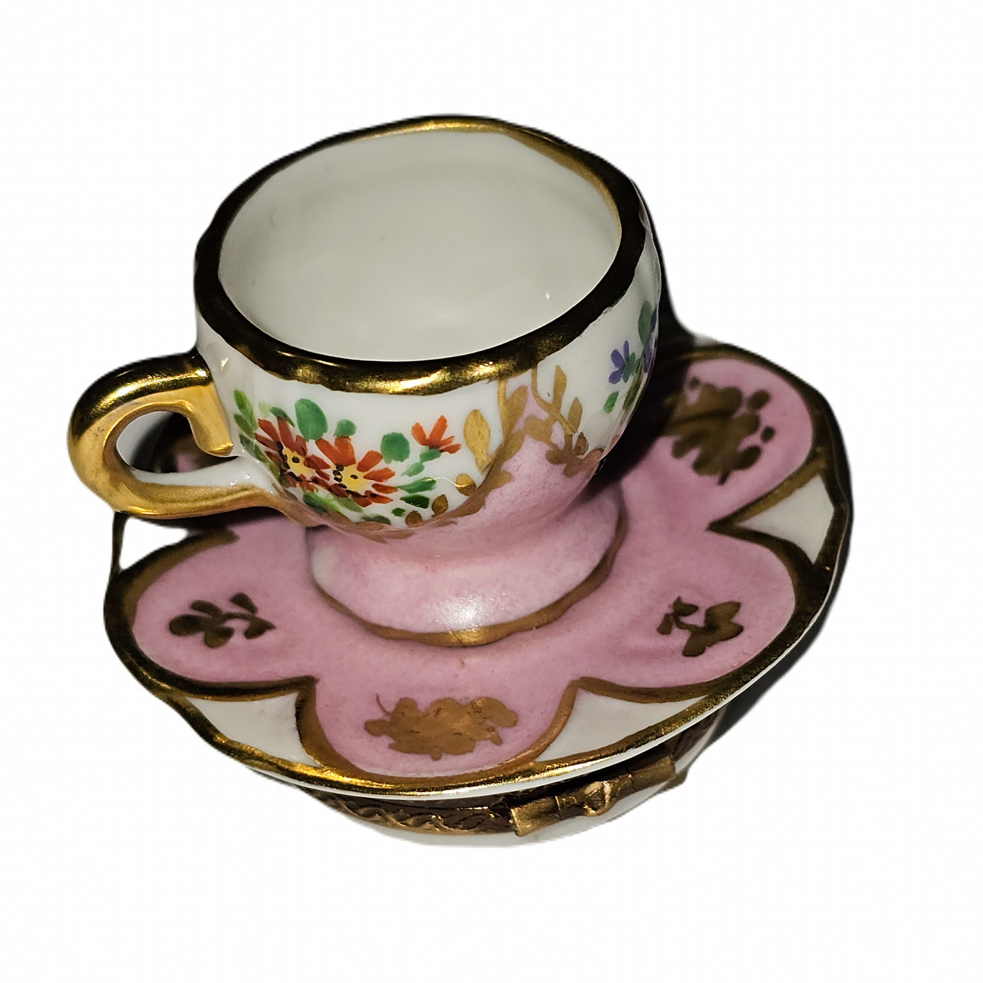 Pink Teacup Elegance Box Porcelain Limoges China French Trinket Box