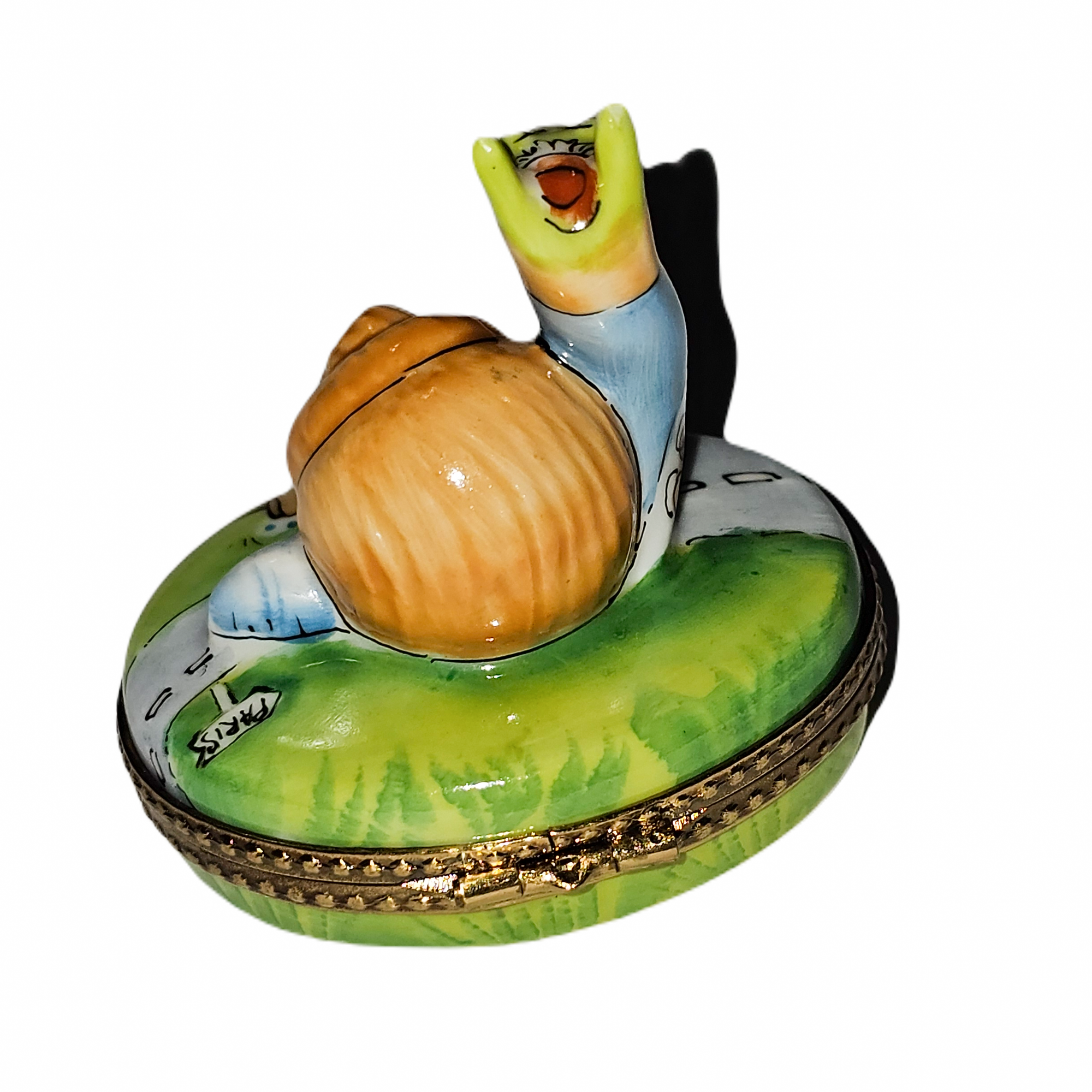 Whimsical Snail Porcelain Box Porcelain Limoges critters bugs LIMOGES BOXES French Trinket Box